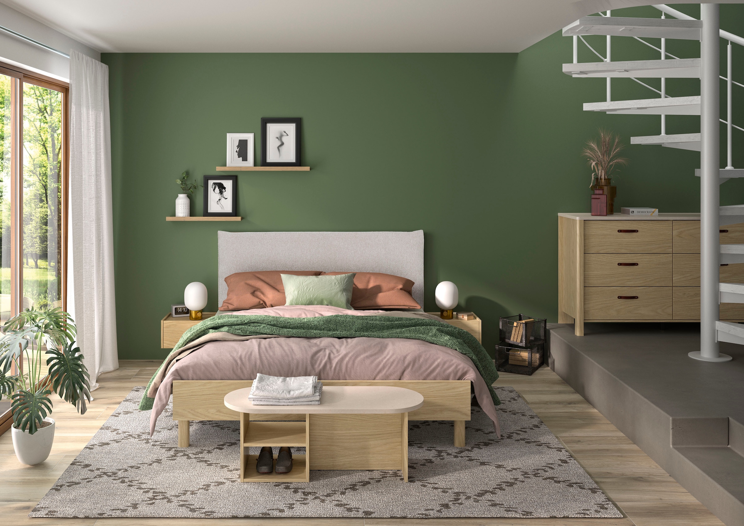 Gami Ensemble de chambre à coucher »Schlazimmer-Set N°1 Auriol« 5 cuis tlg. Praktisches, elegantes und modernes Schlafzimmer