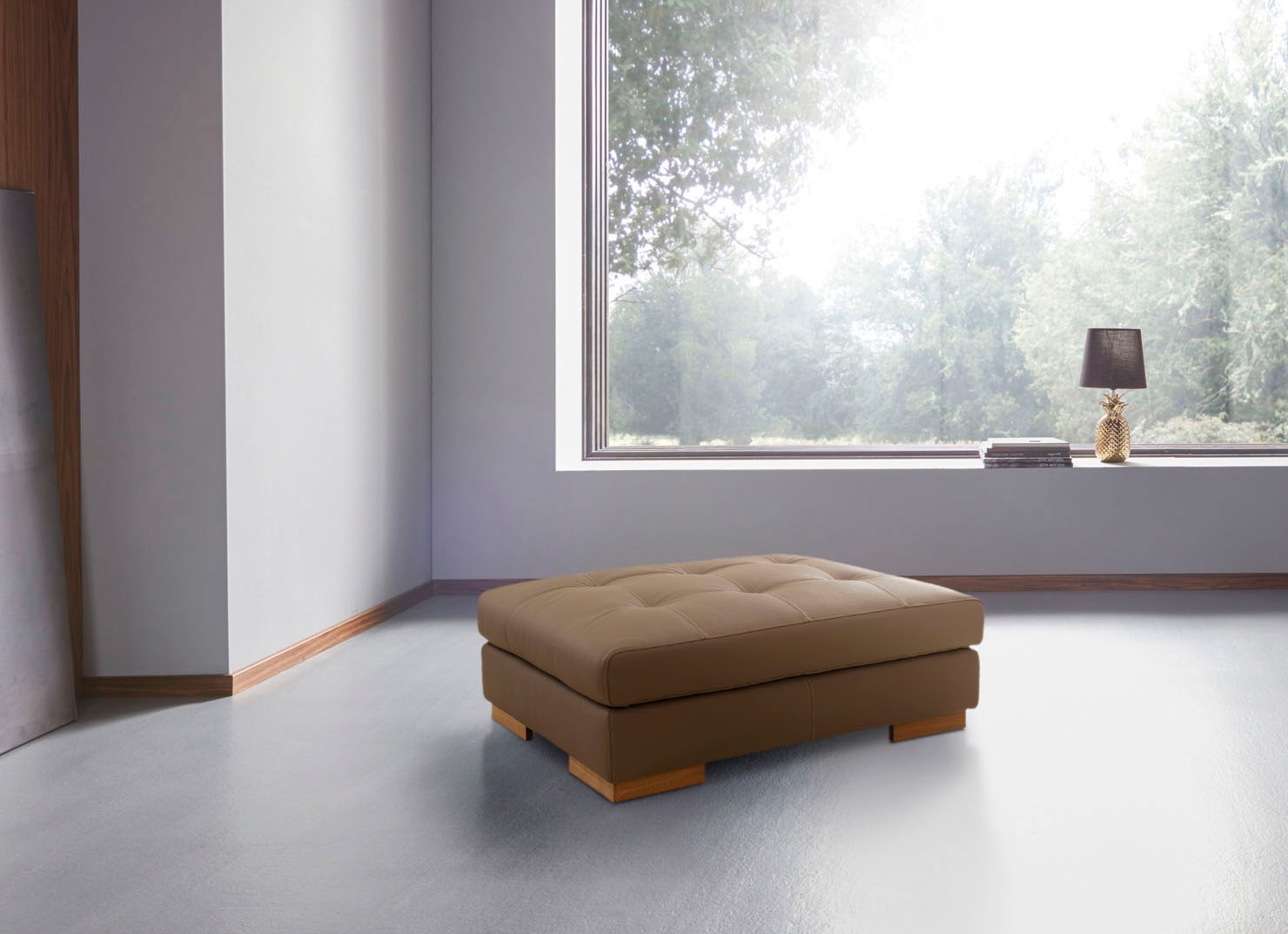 Image of Places of Style Polsterhocker »Kolton«, mit Massivholz Füssen in eiche Farbe bei Ackermann Versand Schweiz