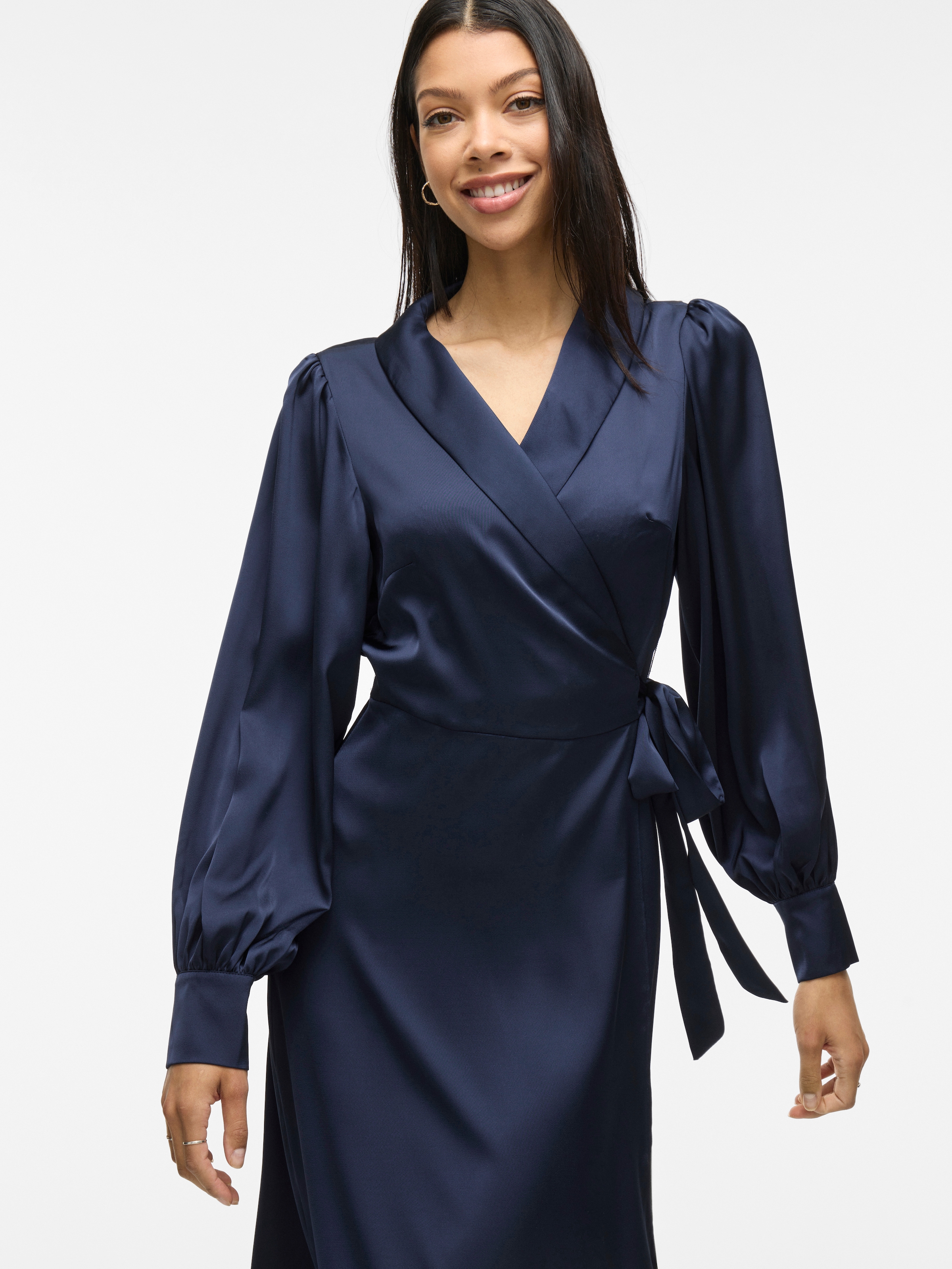 Vila Maxikleid »VIENNA RAVENNA ANKLE WRAP DRESS-NOOS/OC« Kunstfaser, regular fit