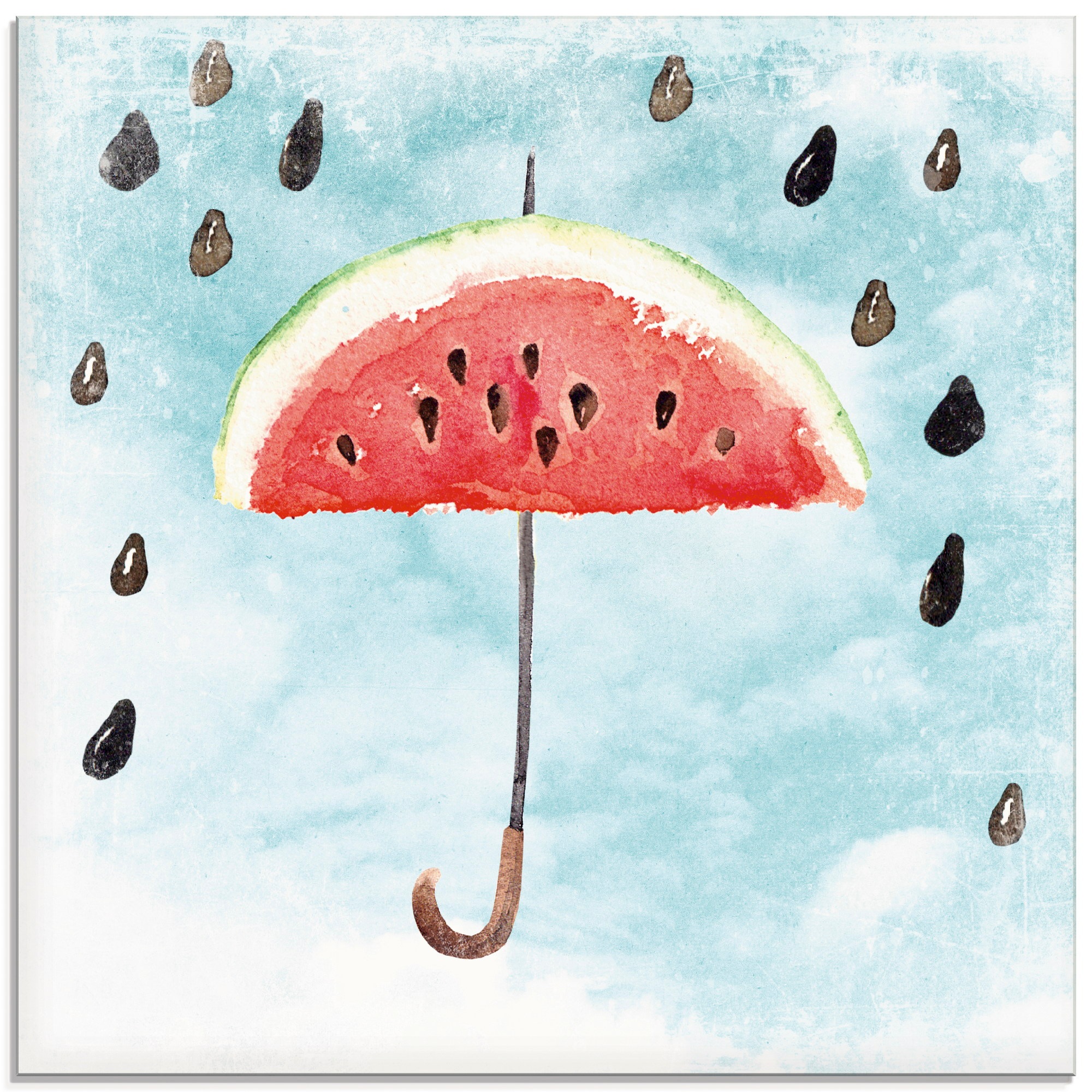 Image of Artland Glasbild »Sommer Melonen Regen«, Lebensmittel, (1 St.) bei Ackermann Versand Schweiz