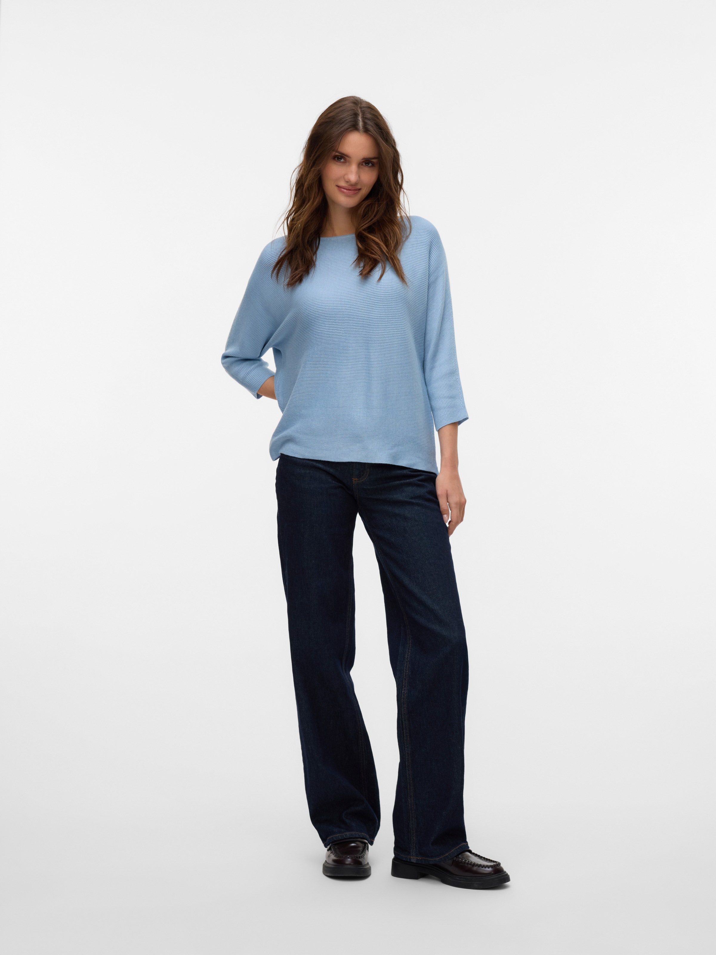 Vero Moda 3/4 Arm-Pullover »VMNORA 3/4 BOATNECK BLOUSE NOOS« mit Fledermausärmeln