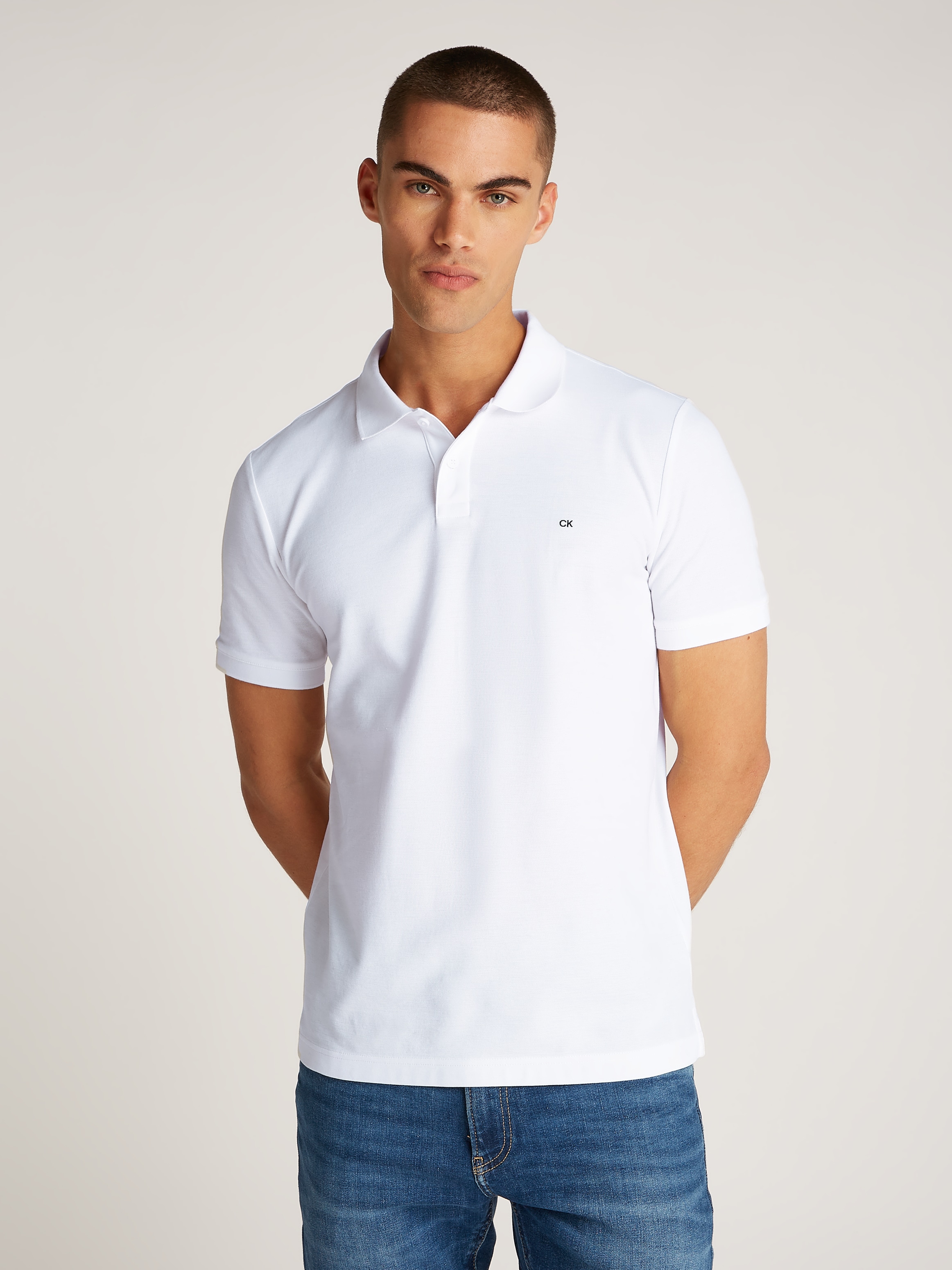 Poloshirt »LOGO REFINED PIQUE SLIM«, mit Logoprägung