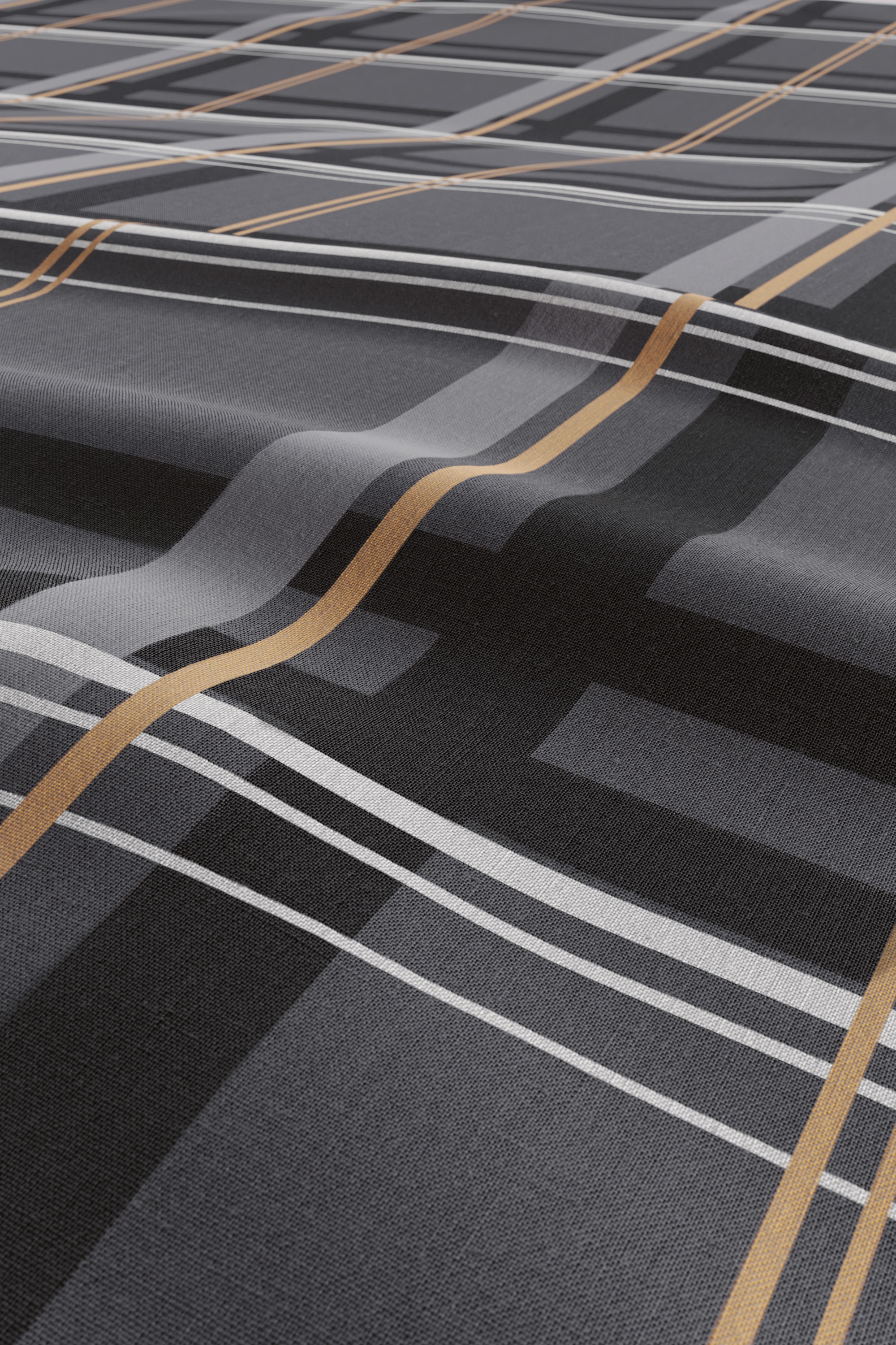 H.I.S Linge de lit réversible »Talin« 2 cuis NEUHEIT in Gr. 135x200 oder 155x220 cm, 100% Baumwolle, Karo-Design