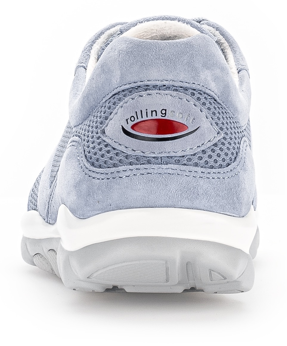 Gabor Rollingsoft Keilsneaker, Freizeitschuh, Halbschuh, Schnürschuh mit OPTIFIT-Wechselfussbett