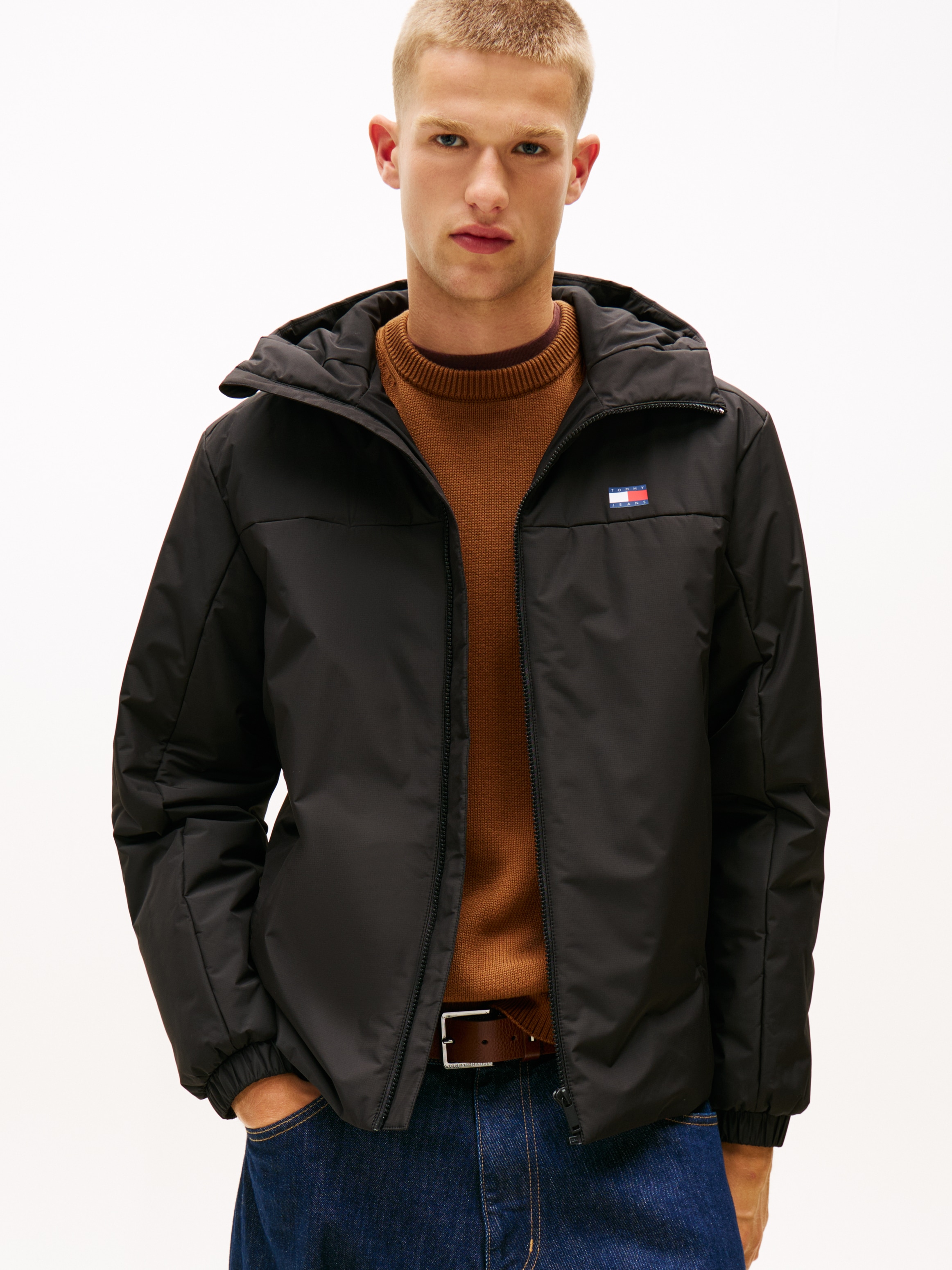 Tommy Jeans Veste d'extérieur mit Kapuze Freizeitjacke, Übergangsjacke, Regular Fit, Kapuze