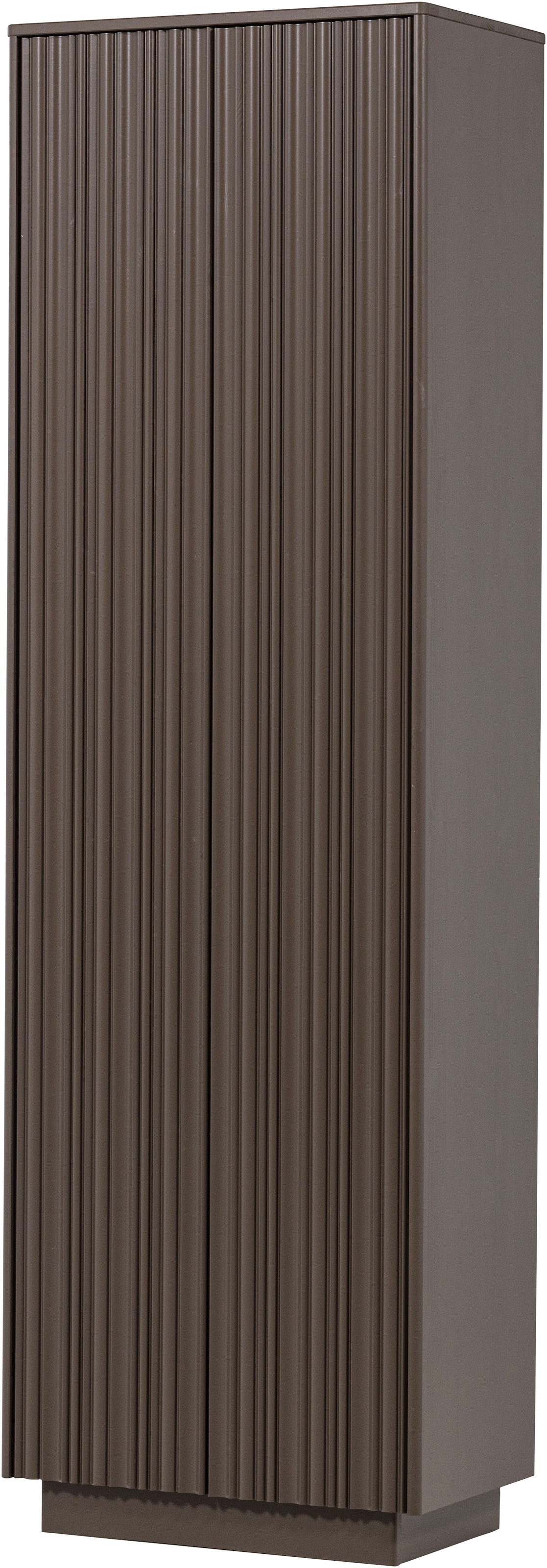 Image of WOOOD Mehrzweckschrank "Nova FSC Mix Kiefernholz mit grafischen Relieftüren 67x40x215 cm" Tragkraft 15 kg pro Boden, einfach zu montieren, sichtbare Maserung