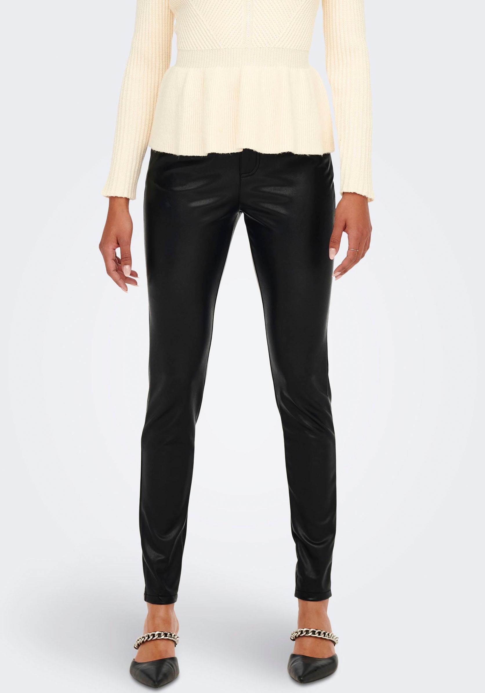 Image of Only Lederimitathose »ONLJESSIE FAUXLEATHER ZIP PANT CC OTW« bei Ackermann Versand Schweiz