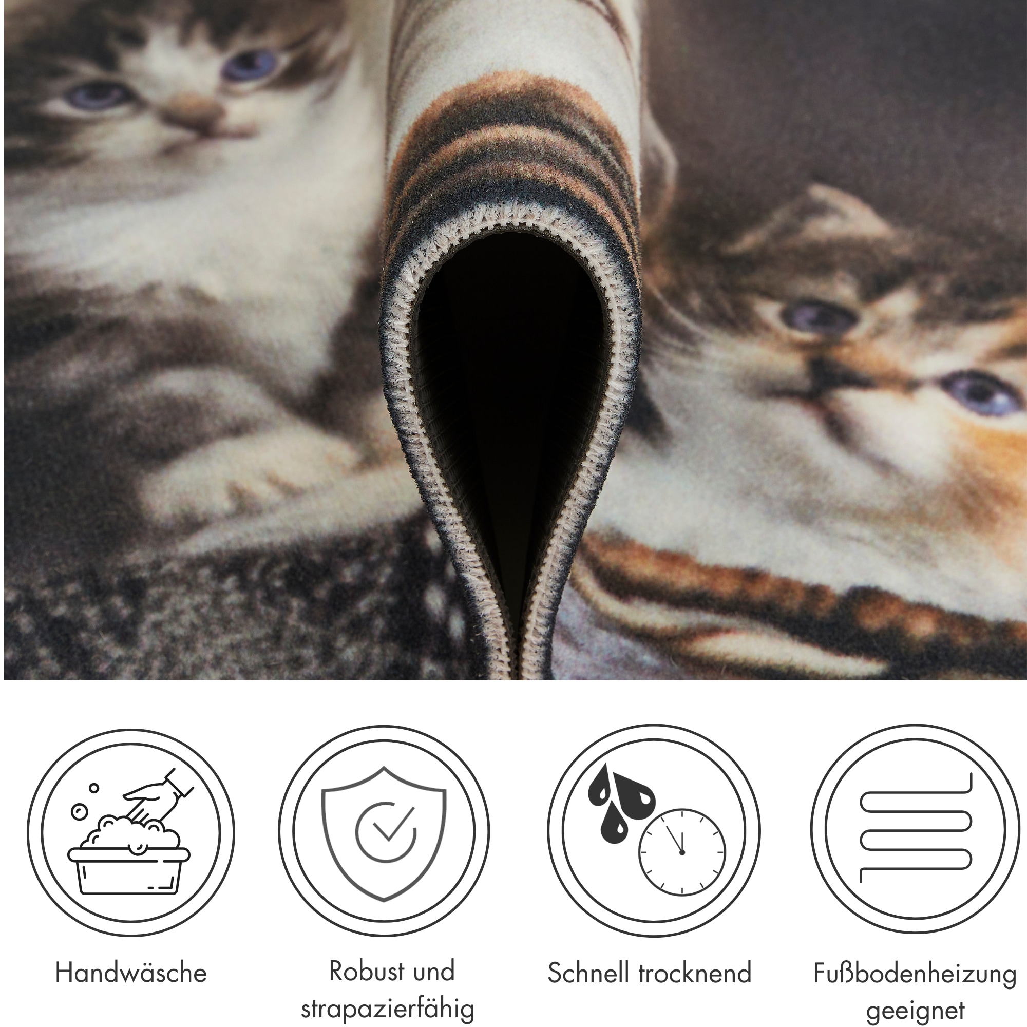 Andiamo Fussmatte »Modern«, rechteckig, 6,5 mm Höhe, Schmutzfangmatte, bedruckt, diverse Motive, In- und Outdoor geeignet
