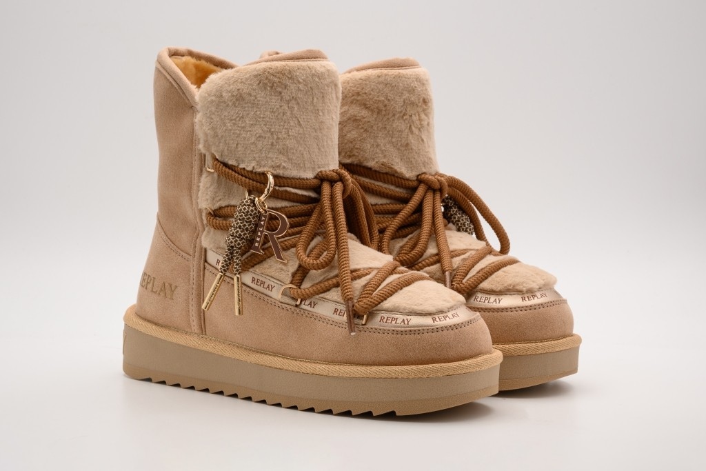 Image of Replay Winterboots "SANTA PEAK" Plateauboots, Schnürboots mit Logoschriftzügen und trendigem Anhänger