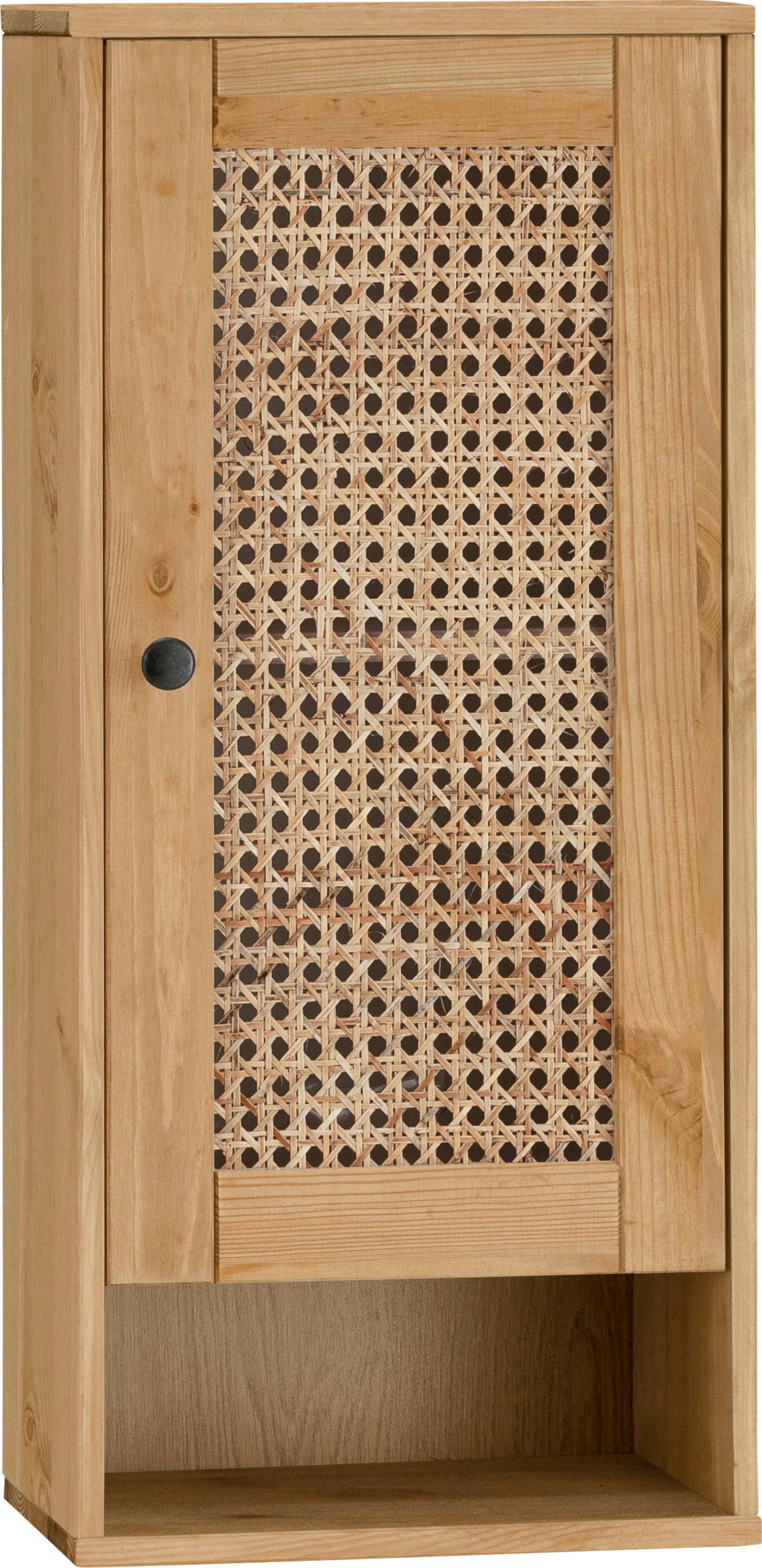 Image of Home affaire Hängeschrank »Roan«, aus Kiefer massiv mit Rattan-Einsatz, Breite 32 cm bei Ackermann Versand Schweiz