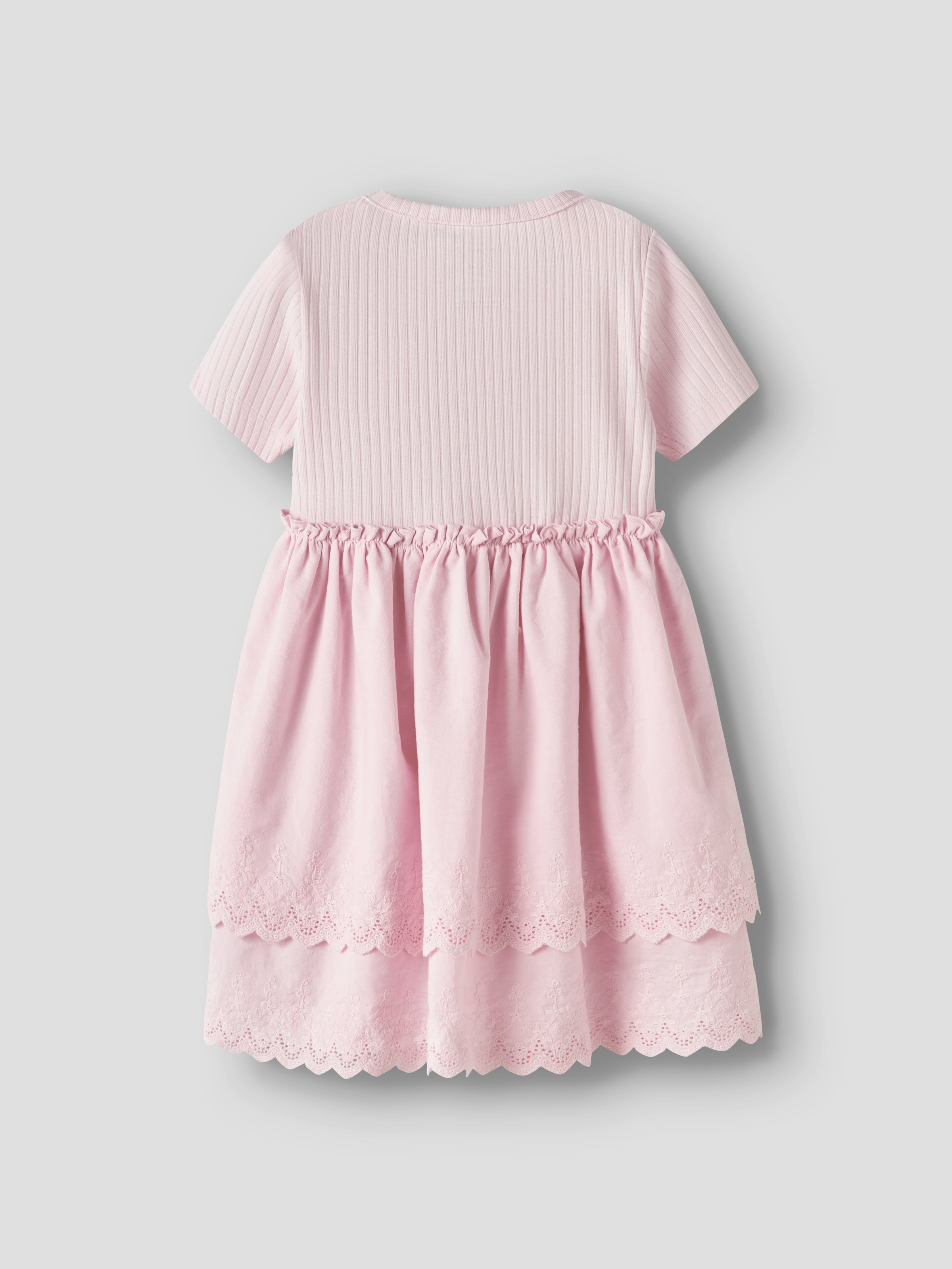 Name It Mini-robe »NMFHAVELLE SS DRESS« mélange de coton, coupe régulière, broderie ajourée