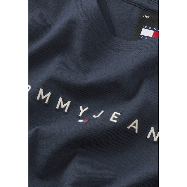 ♕ Tommy Jeans T-Shirt »Slim Tee Linear Logo Shirt«, mit Logostickerei  versandkostenfrei auf
