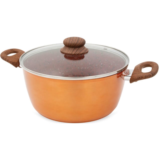 MediaShop Kochtopf »Copper & Stone«, Aluminium-Edelstahl-Kupfer, Induktion,  Ø 24 cm kaufen