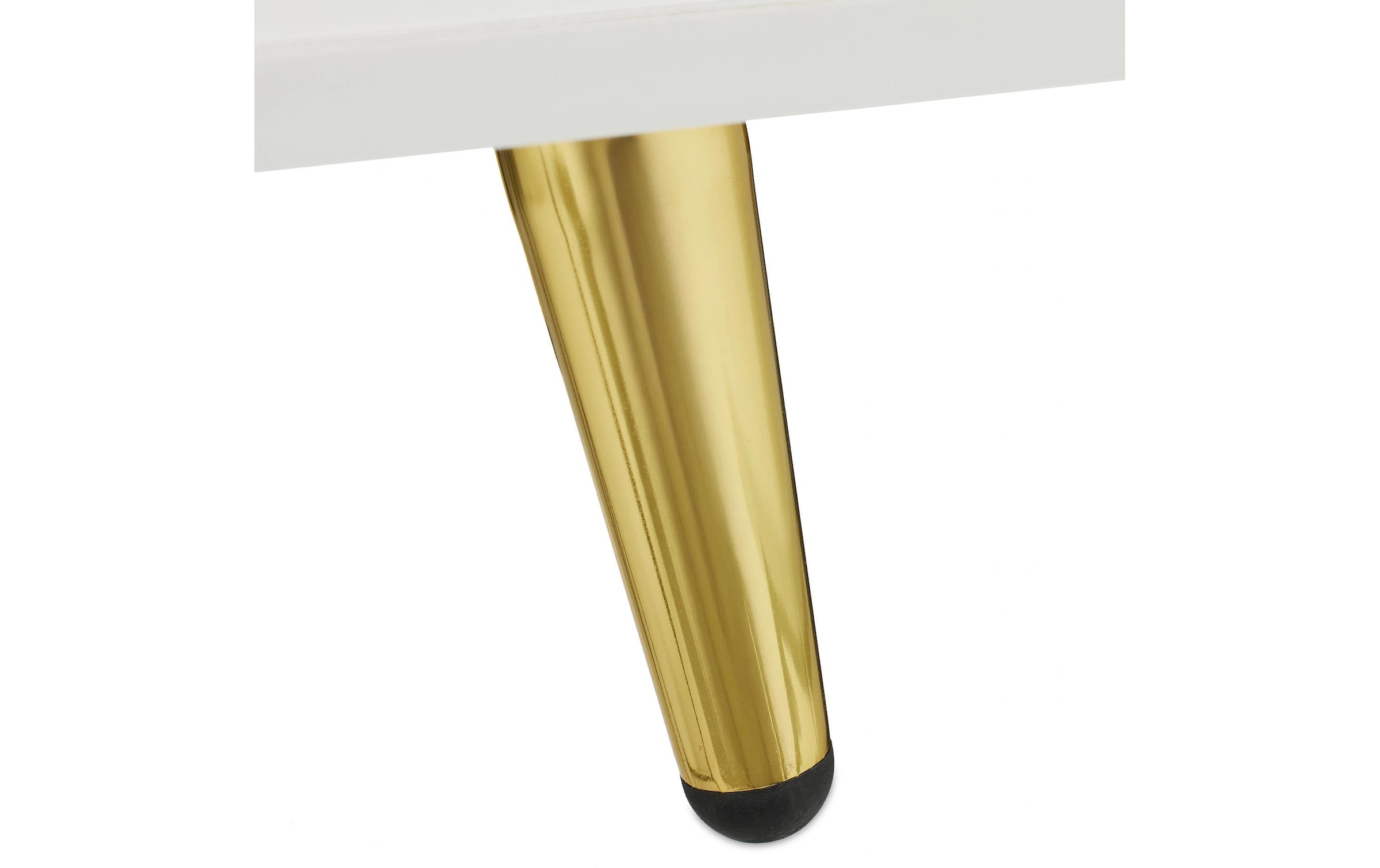 relaxdays Table de nuit »41.5 x 40 x 32.5 cm« Bettschränkchen mit goldenen Beinen