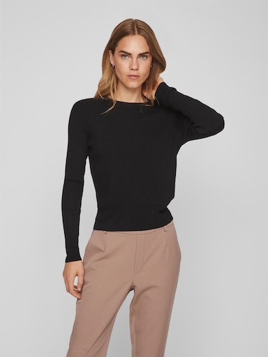 Image of Vila Rundhalspullover "VICOMFY O-NECK L/S KNIT TOP/SU - NOOS"
