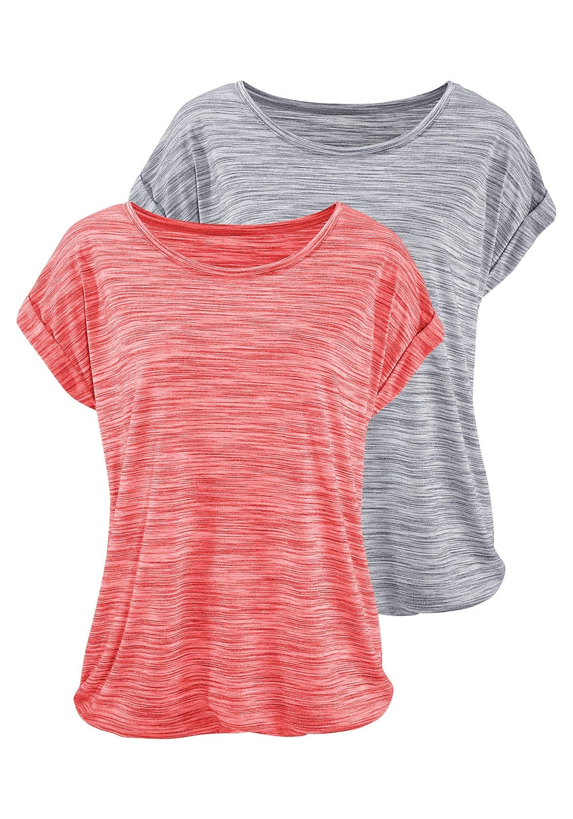 T-Shirt, Beachtime bestellen Struktureffekt versandkostenfrei mit farbigem (2er-Pack), ♕