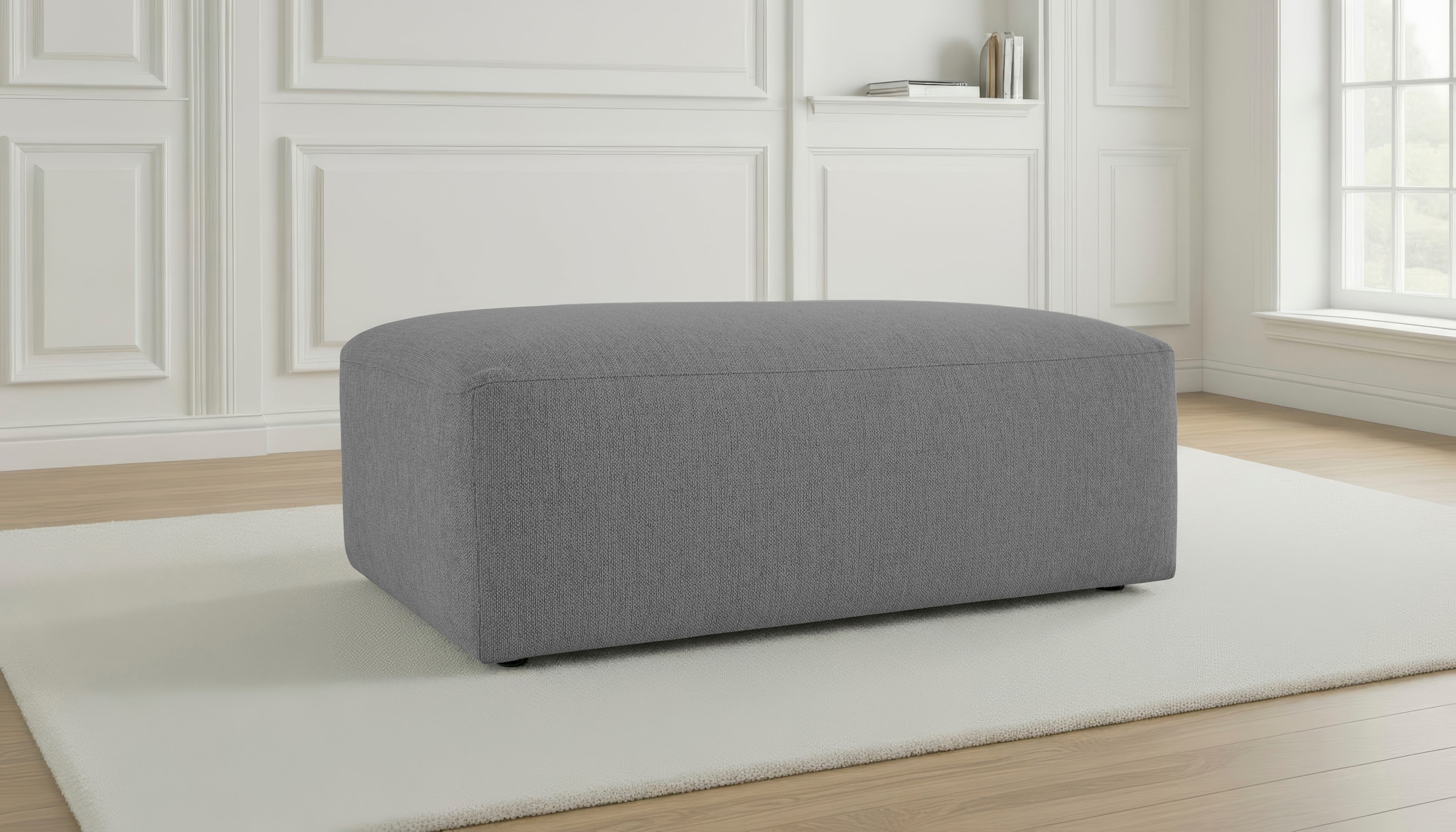 GOODproduct Tabouret rembourré »Koa Pouf, Webstoff, Cord, Struktur, Chenille« Wellenunterfederung, weicher Lounge-Sitzkomfort