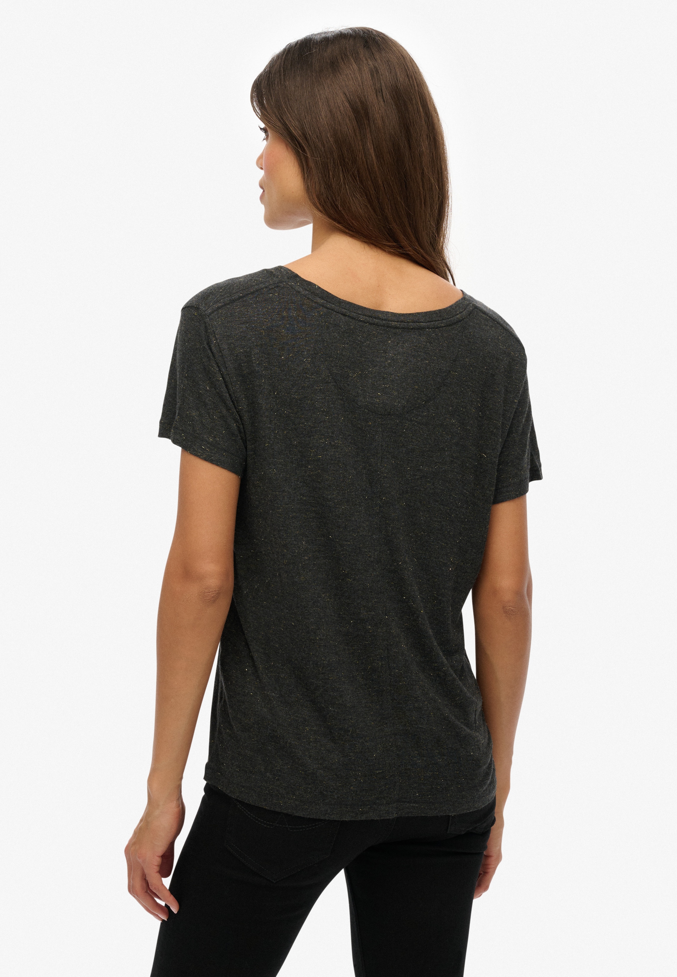 Superdry T-Shirt »STUDIOS SLUB EMB VEE TEE« Baumwollmischung, relaxed fit