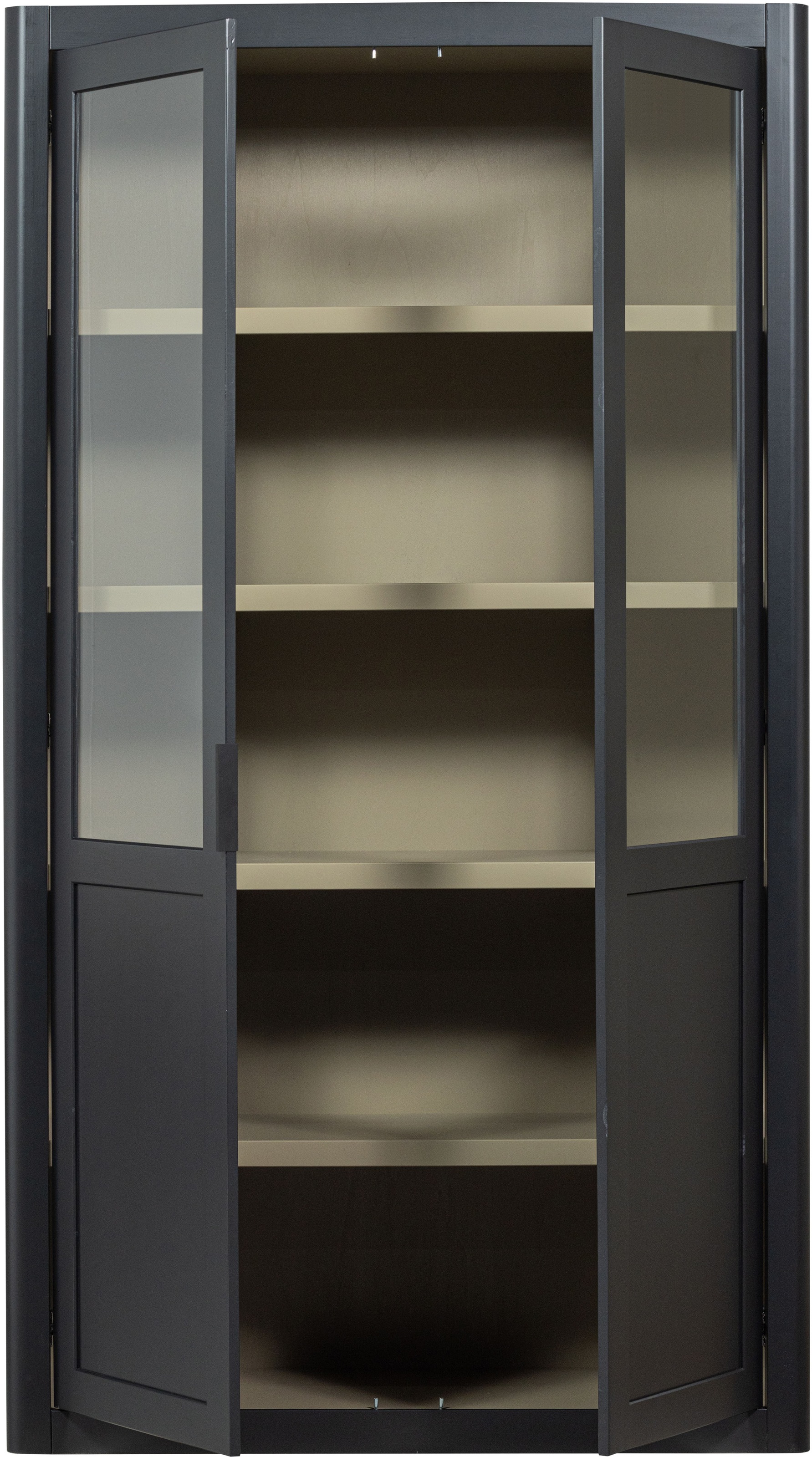 WOOOD Vitrine »Gunnar FSC®-Kiefernholz mit Glasstüren H 217 x B 120 x T 48 cm« Tragkraft 150 kg gesamt, Pfleigleicht, wasserbasierter Schutzlack