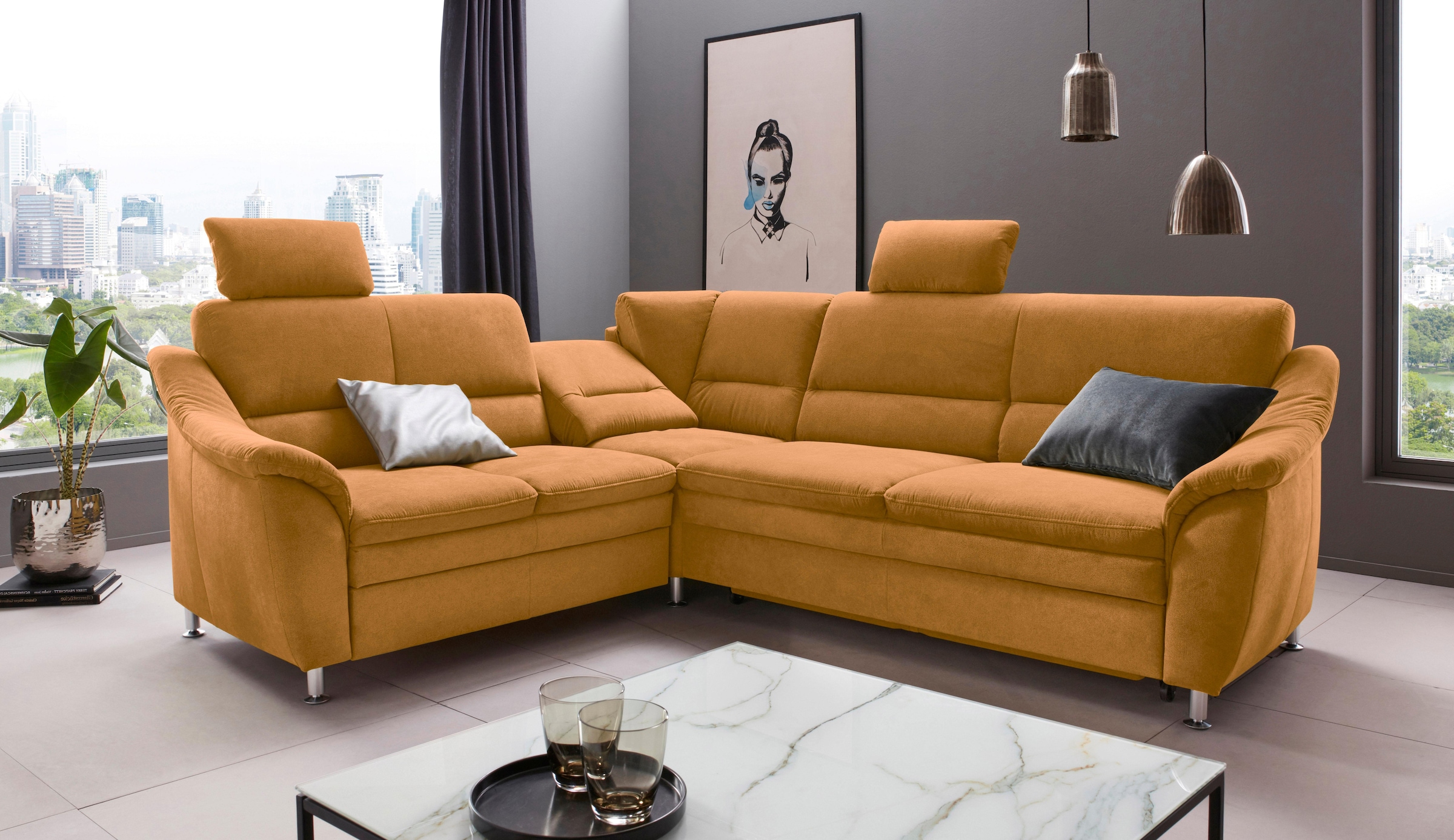 Image of Home affaire Ecksofa "Cardoso L-Form" Federkern, wahlweise mit Bett, Schubkasten, teilweise Relaxfunktion