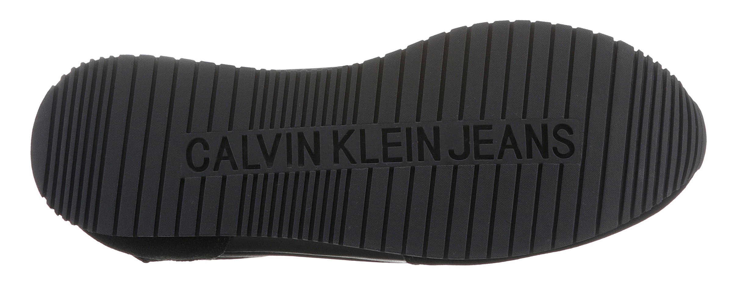 Calvin Klein Jeans Slip-On Sneaker »RUNNER SOCK LACEUP NY-LTH WN«, Sock Sneaker, Runner Sneaker, Slipper mit aufgesetzer Schnürung