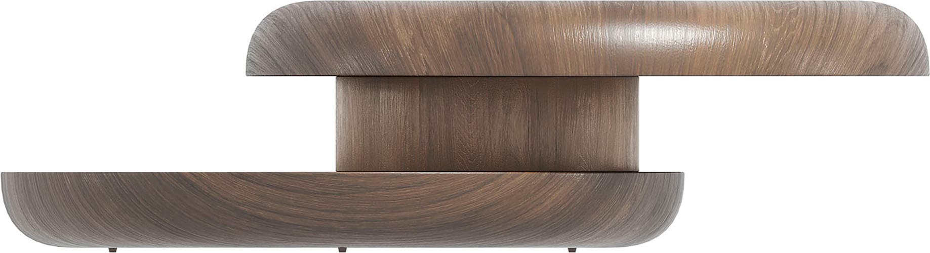 SalesFever Table basse »drehbar - runder Design-Wohnzimmertisch aus Holz« 1 cuis tlg. Stilvoller & moderner Tisch mit Echtholzfurnier, Ø 90 cm