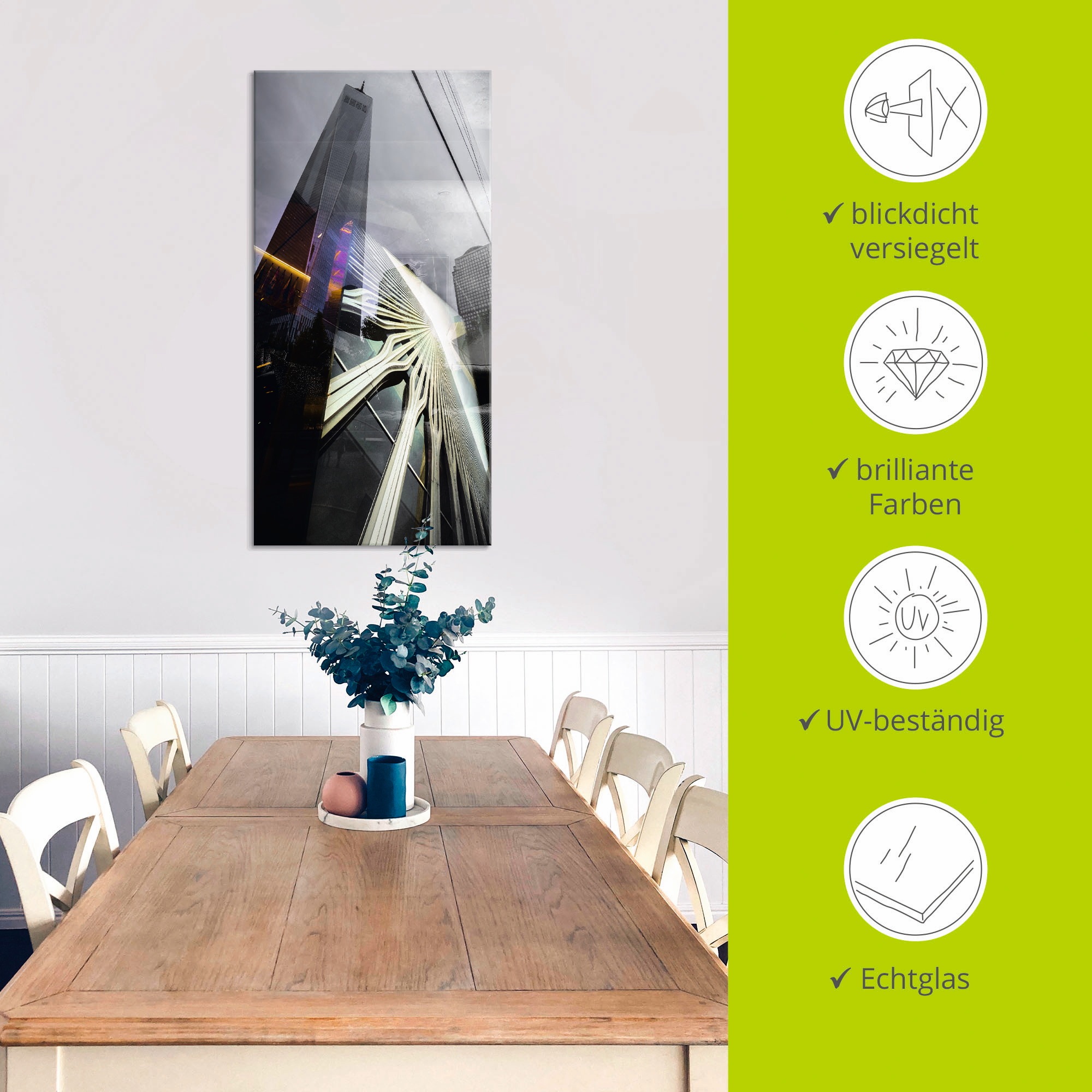 Artland Glasbild »One World Trade Center« Amerika 1 Stk. tlg. in verschiedenen Grössen