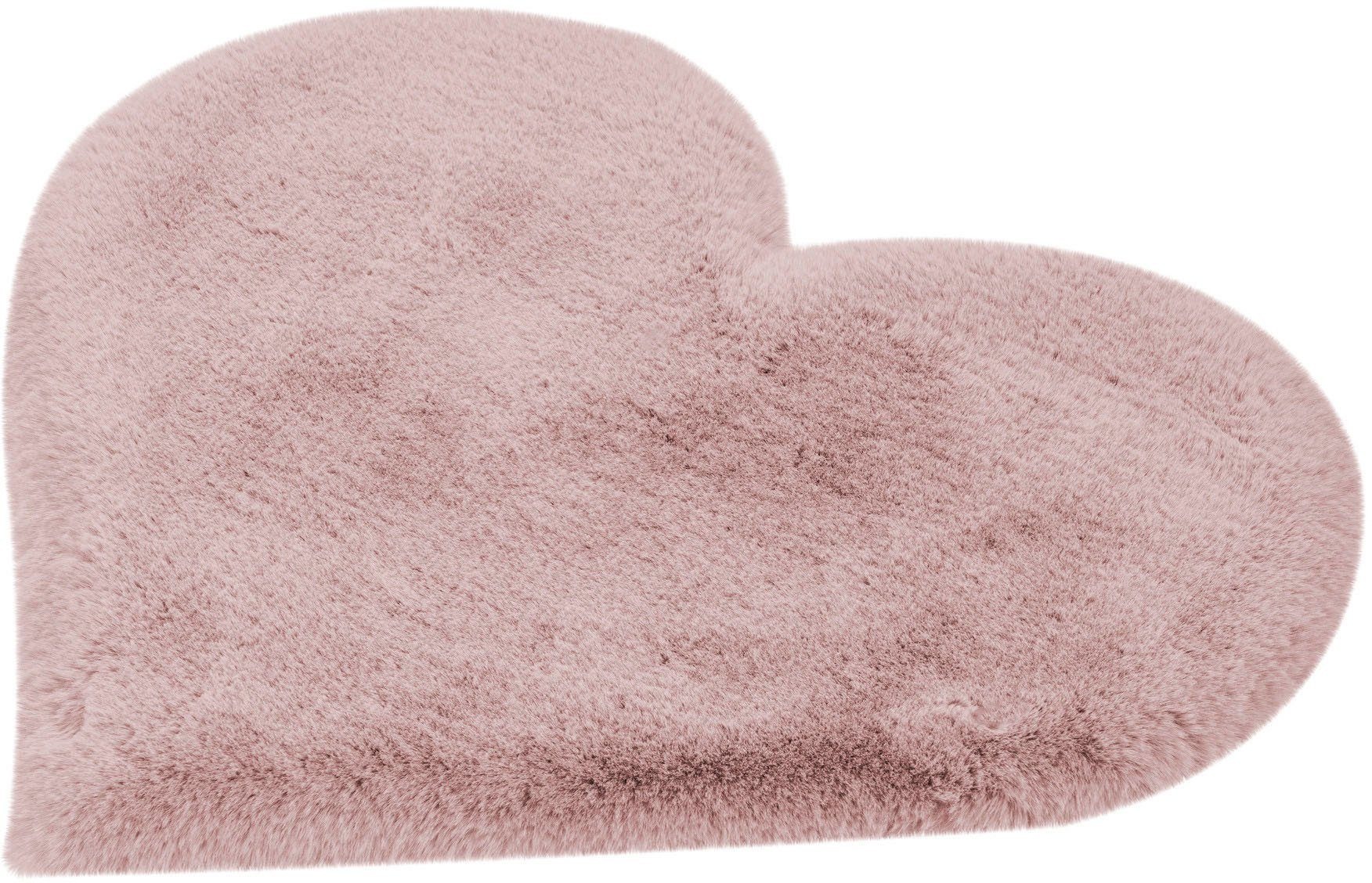 Image of calo-deluxe Kinderteppich »Kids-1100«, herzförmig, 36 mm Höhe, Kunstfell, Motiv Herz bei Ackermann Versand Schweiz