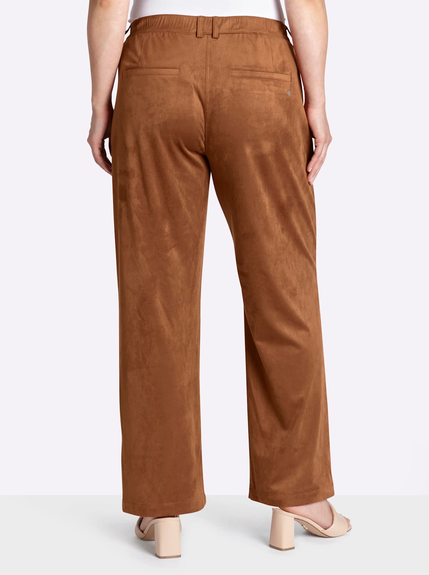 Sheego Pantalon imitation cuir