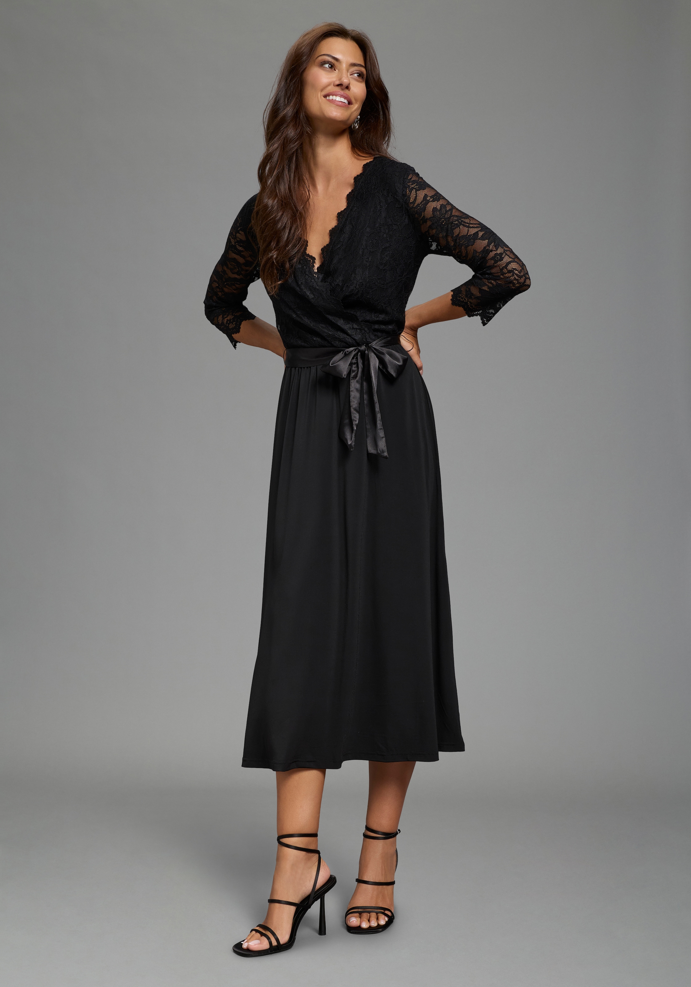 Image of Laura Scott Abendkleid für elegante Anlässe, aus Spitze und Jersey