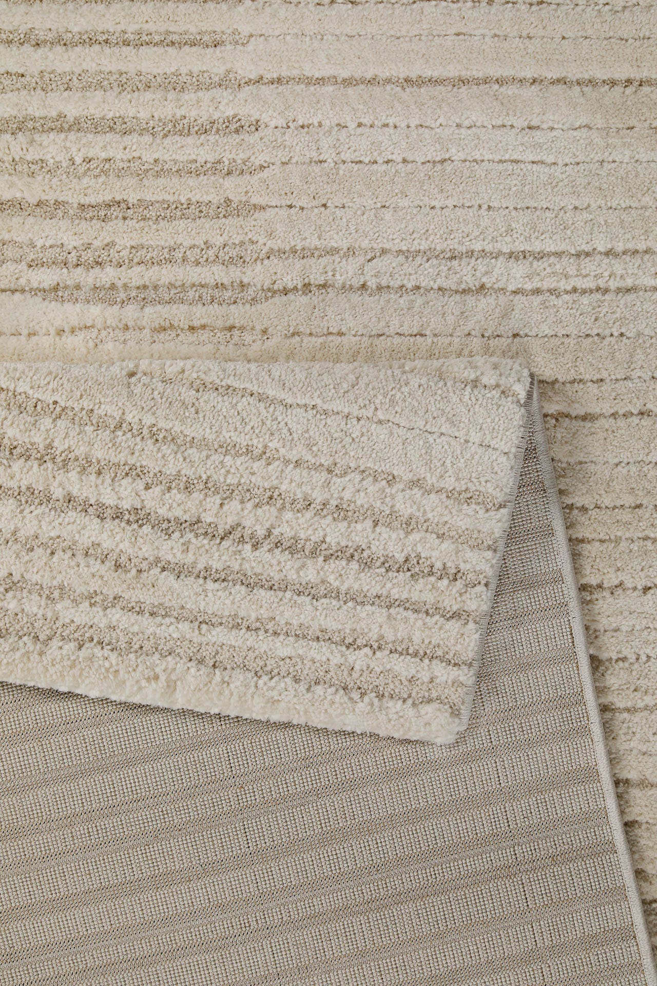 Wecon home Teppich »Sven« rechteckig 18 mm Höhe Gewebt, Hoch-Tief, pflegeleicht, Streifen Muster, Scandi, Wohnzimmer