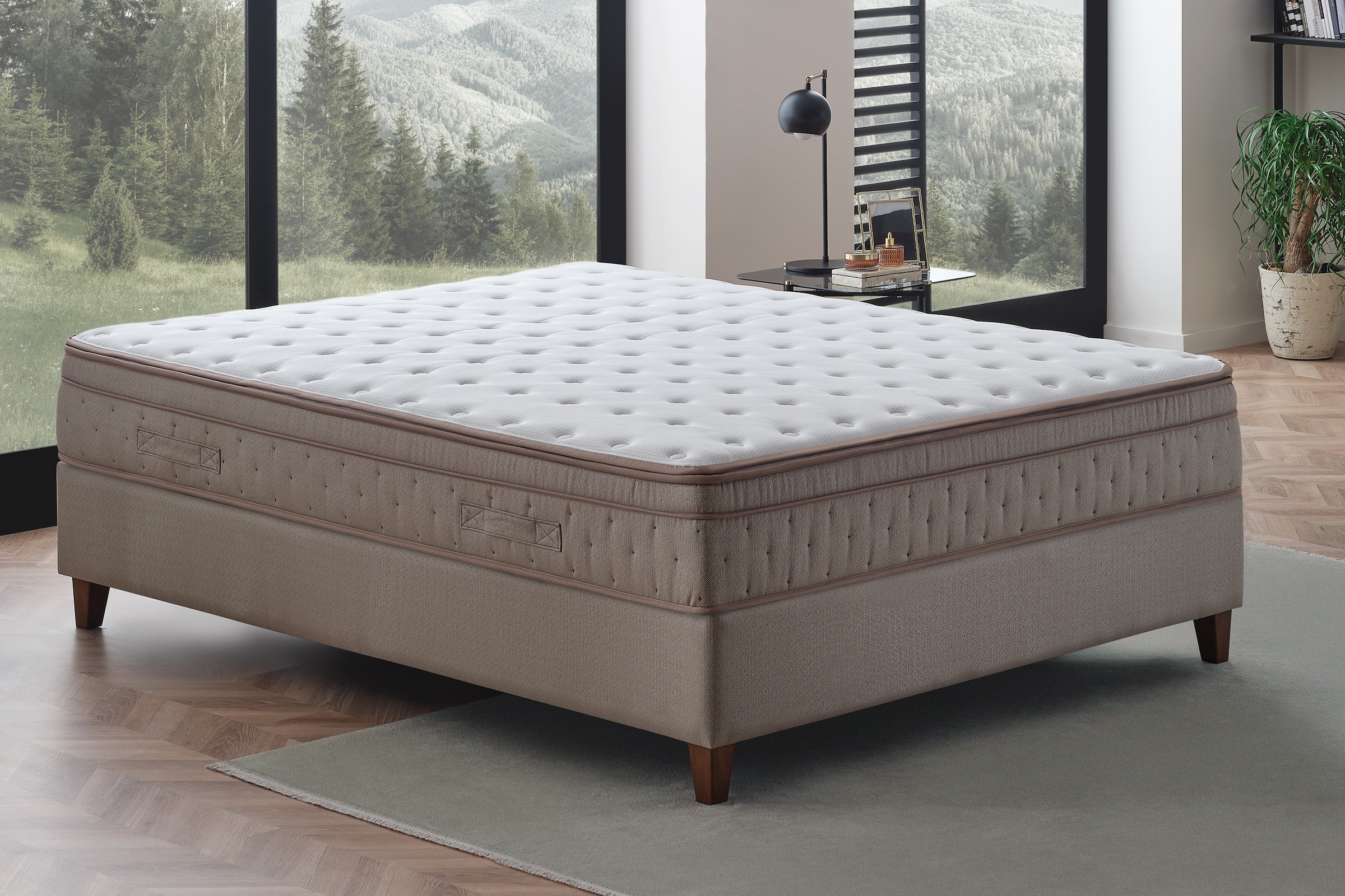 Yatas Bedding Taschenfederkernmatratze »Matratze Yatas Royal - waschbarer Matratzenbezug mit antistatischer Wirkung - hoher Liegekomfort dank Luxushöhe von 28 cm«, 28 cm hoch, (1 St.), optimale Körperunterstützung, schnelle Feuchtigkeitsverdunstung