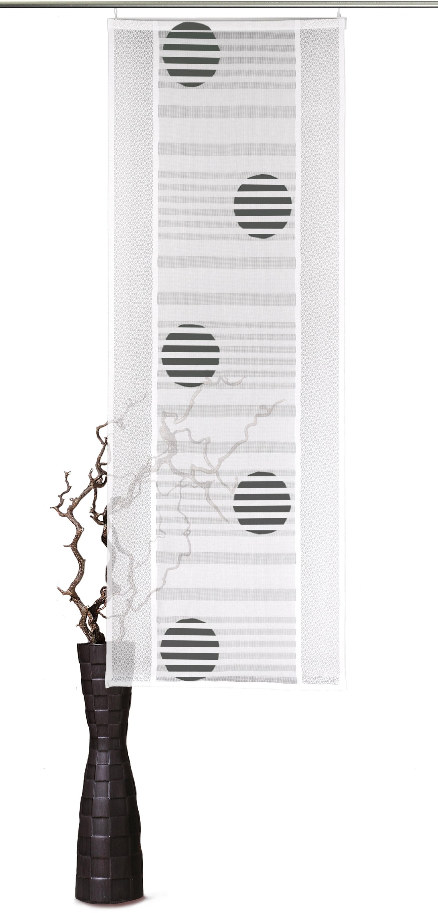 Image of VHG Schiebegardine »Sunna«, (1 St.), Schiebevorhang, transparent, grafisch, Raumteiler, Klettband, Jacquard, gewirkt, verschiedene Grössen, Breite 60 cm bei Ackermann Versand Schweiz