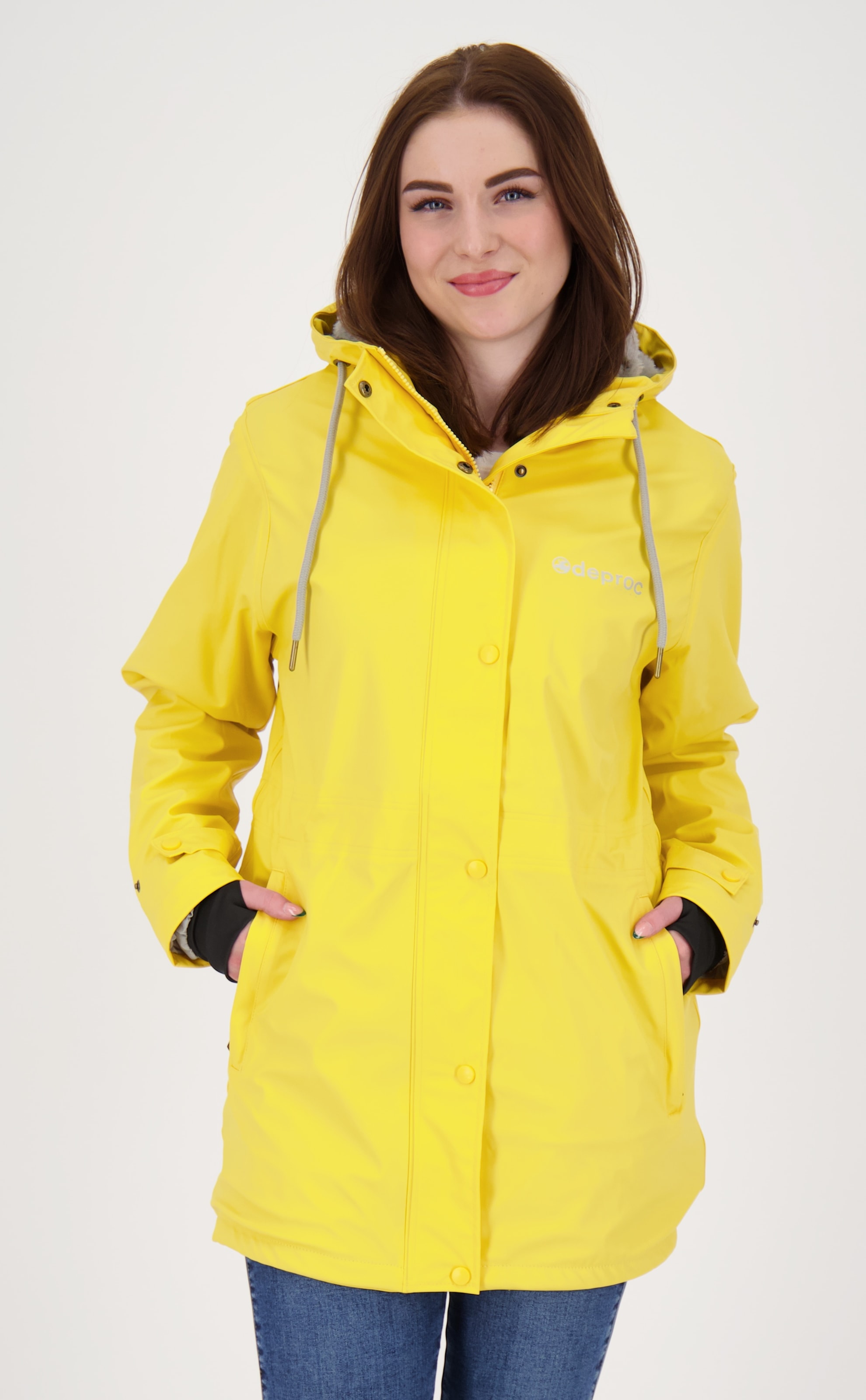 DEPROC Active Veste de pluie »Friesennerz ELLESMERE WOMEN« avec capuche également disponible en grandes tailles