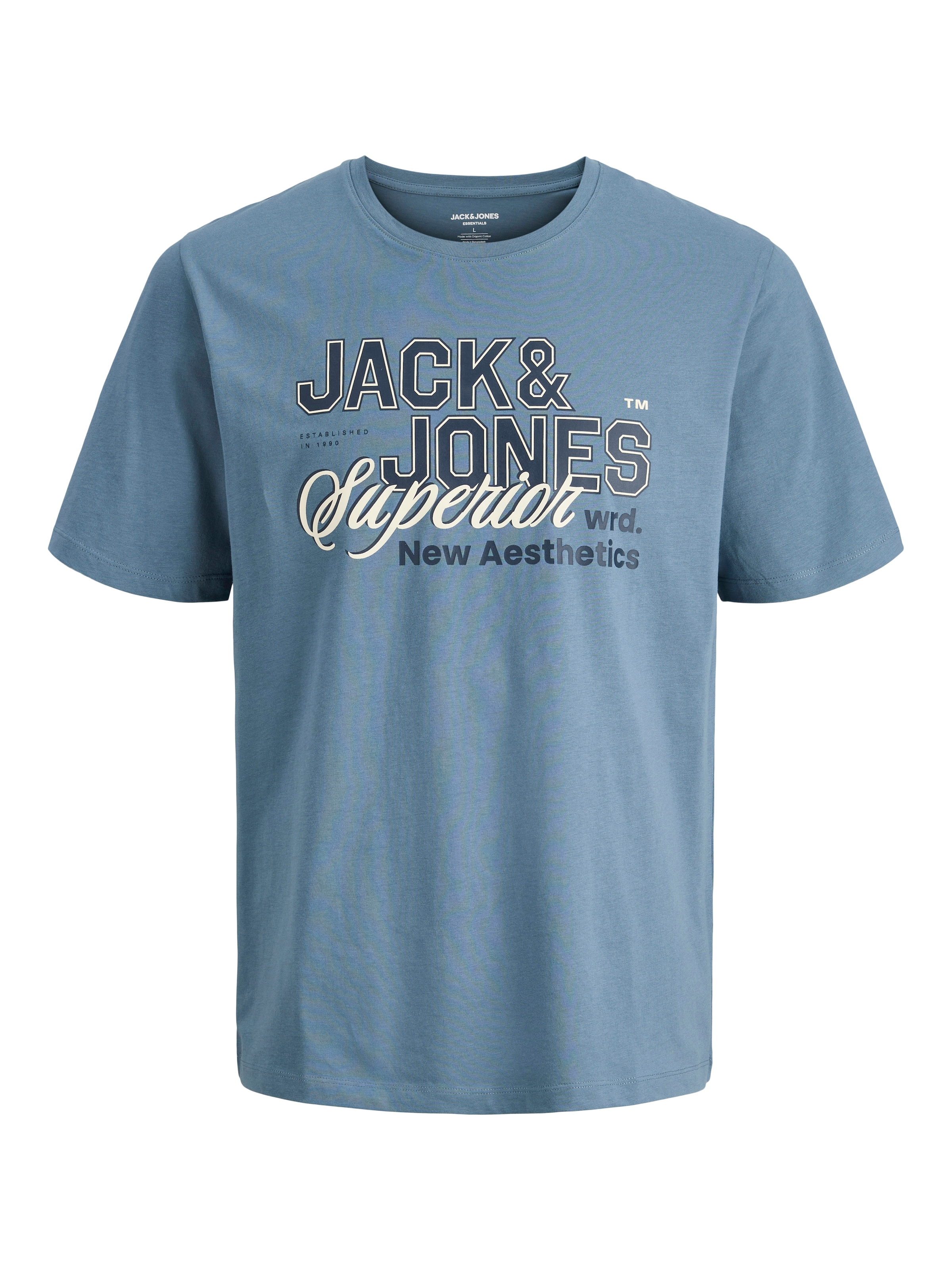 Jack & Jones PlusSize Rundhalsshirt »JJELOGO TEE SS O-NECK 2 COL SS26 SN PLS« mit auffälligem Print