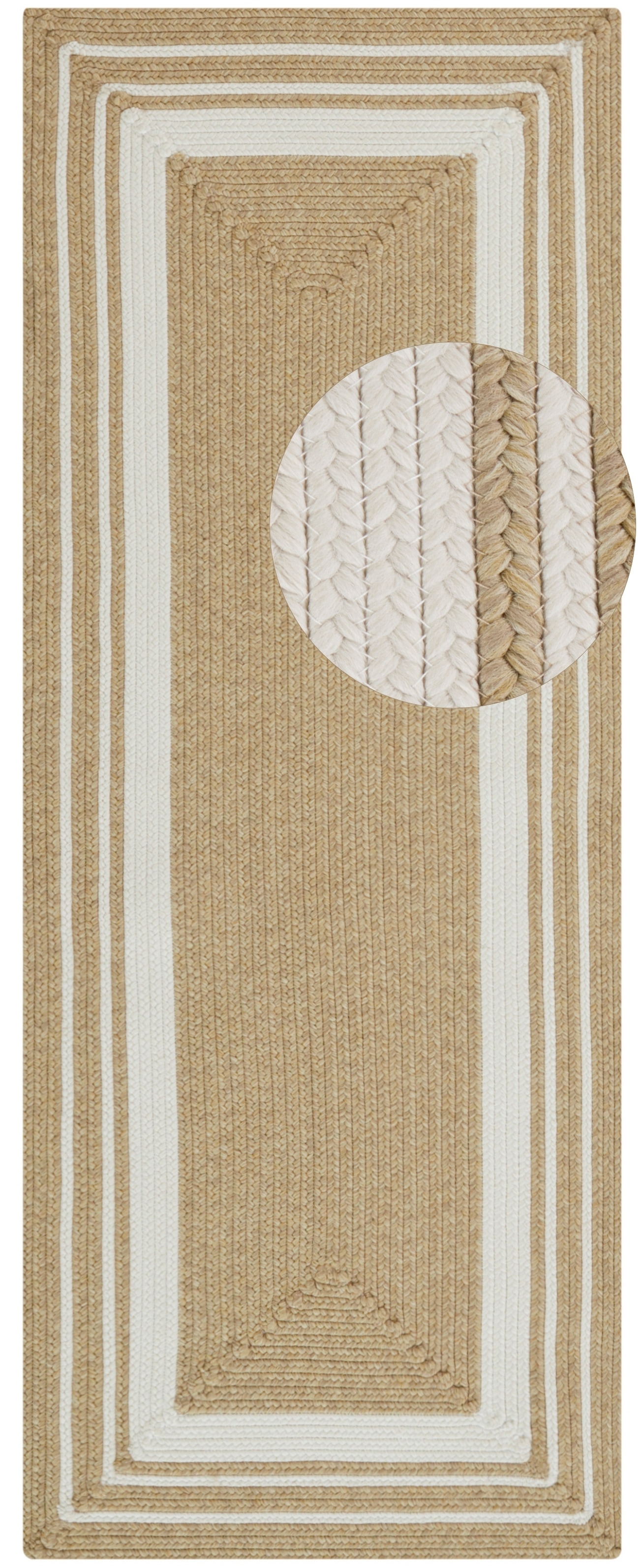 NORTHRUGS Teppich »Trenzado«, rechteckig, 10 mm Höhe, In- & Outdoor, Handmade-Look, Läufer, Wetterfest, Balkon, Wohnzimmer