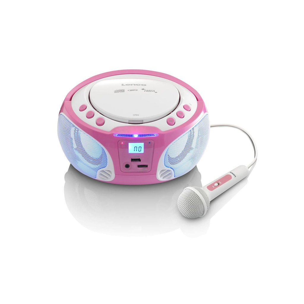 Lenco Radio »Portable Radio/CD-Player SCD-650 Pink«, (CD FM-Tuner)