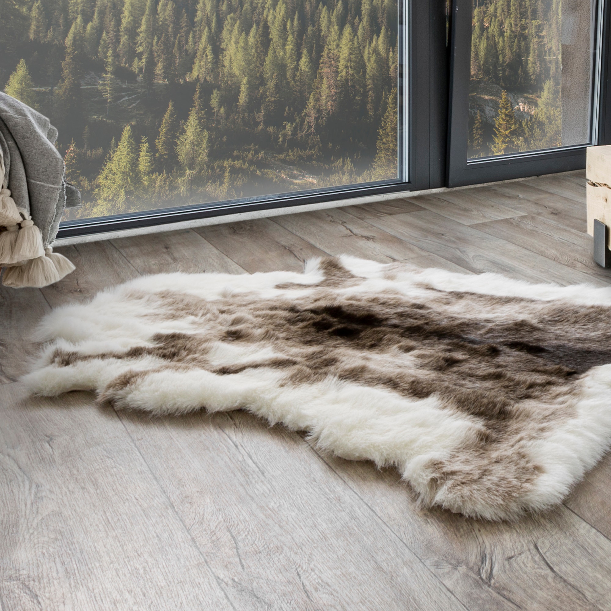Image of Andiamo Fellteppich "Rentierfell" fellförmig 60 mm Höhe Rentier-Kunstfell, weich & kuschelig, Wohnzimmer, Schlafzimmer