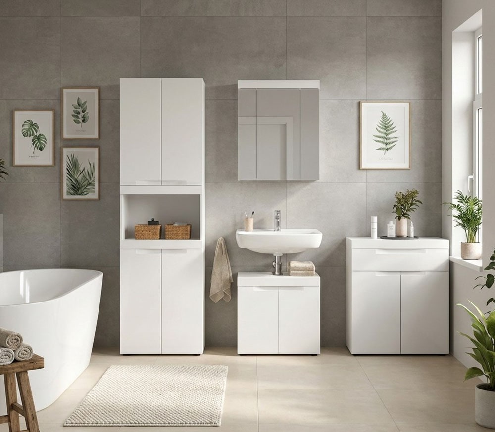 GOODproduct Badmöbel-Set »MAOI, 4-teilige Badkombination, hochwertige MDF Front«