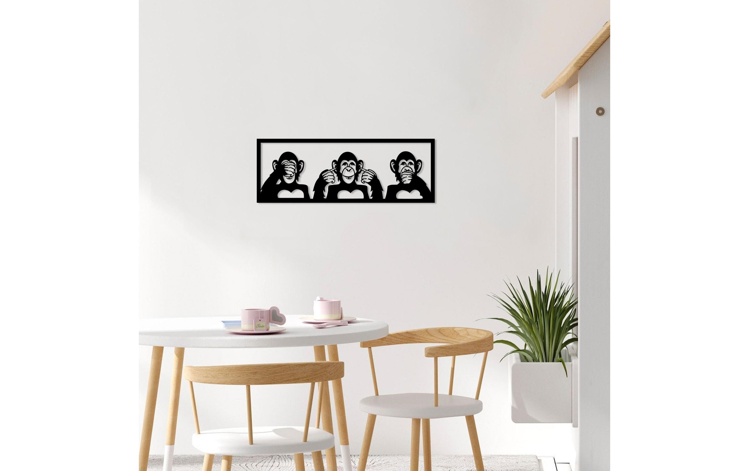Wanddekoobjekt »Wallxpert Monkeys 70 x 25 cm«