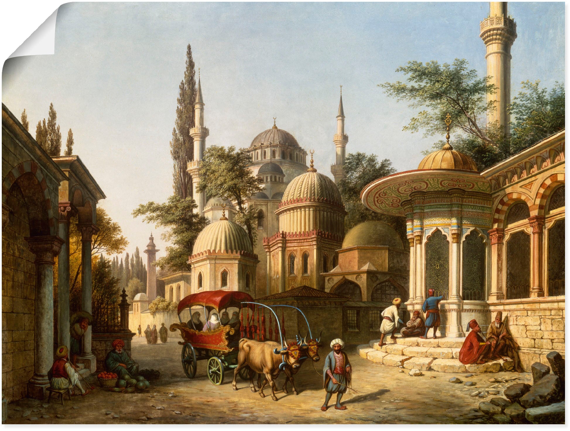 Artland Wandbild »Ansicht einer Moschee Grössen als bequem Alubild, (1 Leinwandbild, Gebäude, in Wandaufkleber in St.), oder kaufen Istanbul«, versch. Poster