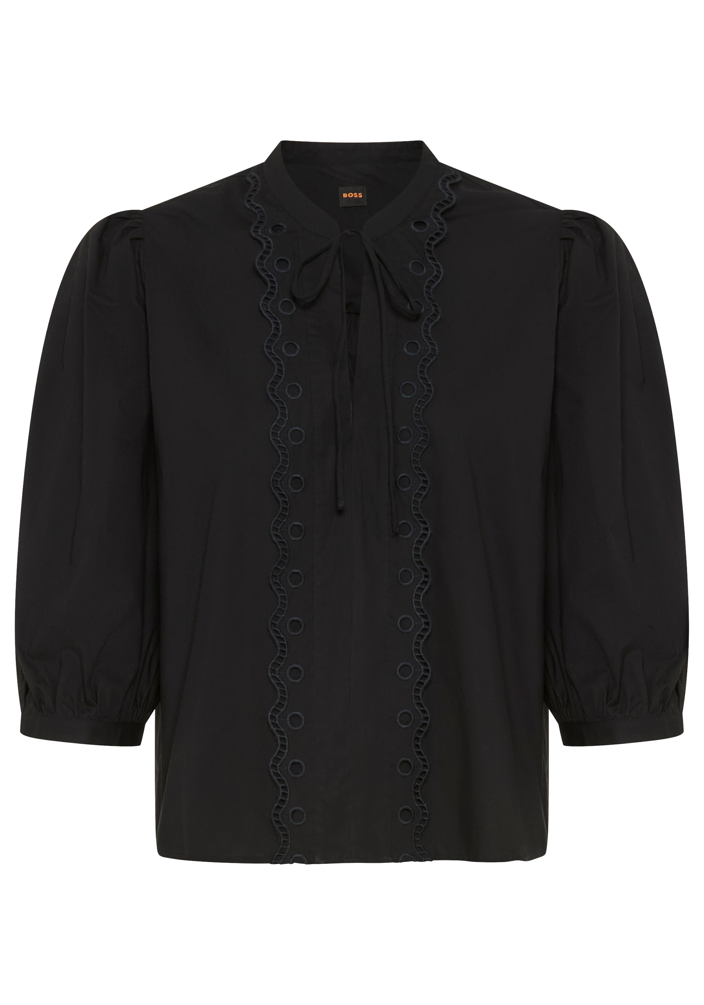 BOSS ORANGE Schlupfbluse »Balet Premium Damenmode« aus Baumwoll-Popeline, Ballonärmel