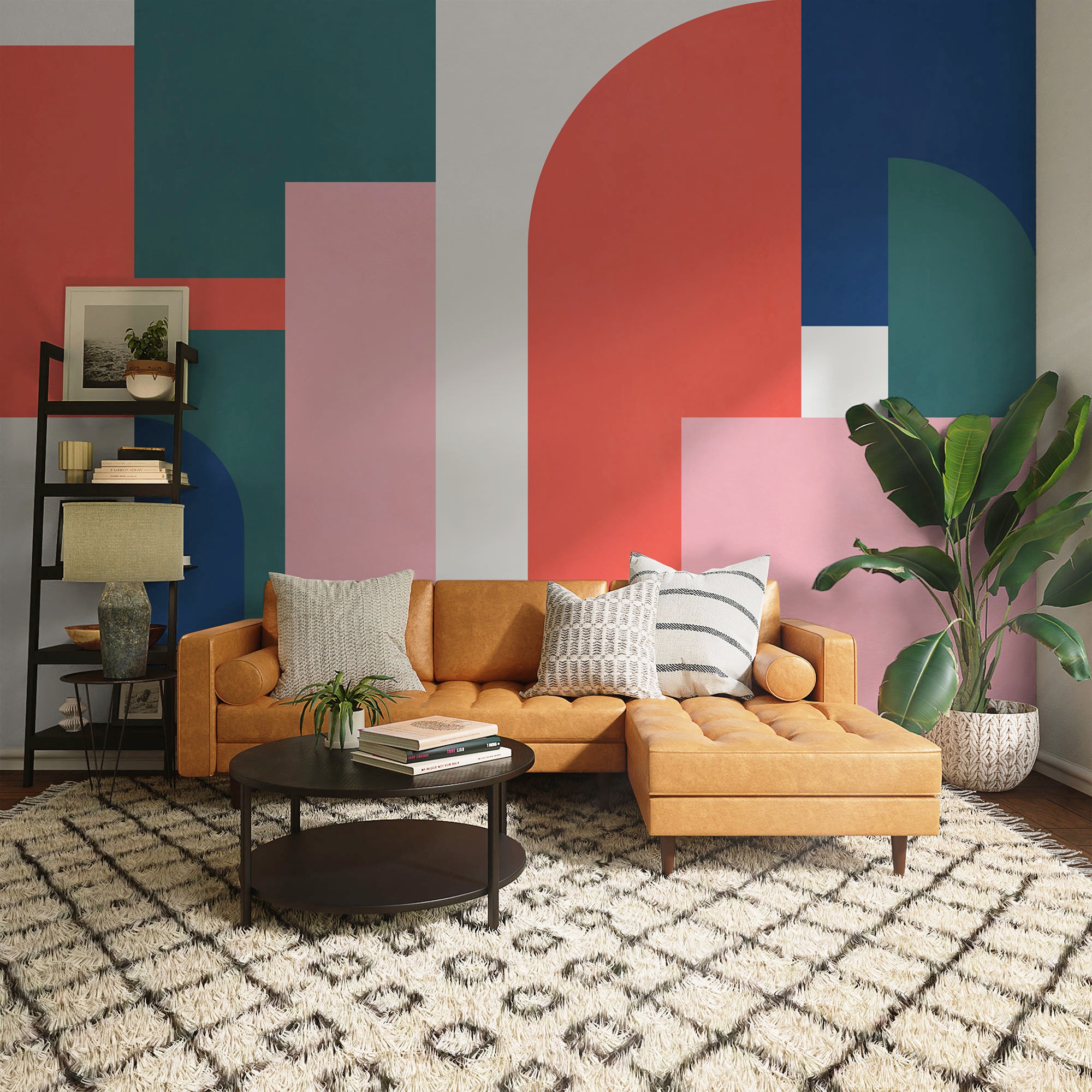 Image of Komar Fototapete "Komar Vlies Fototapete - Geometric Colours - Grösse 350 x 250 cm" bedruckt glatt
