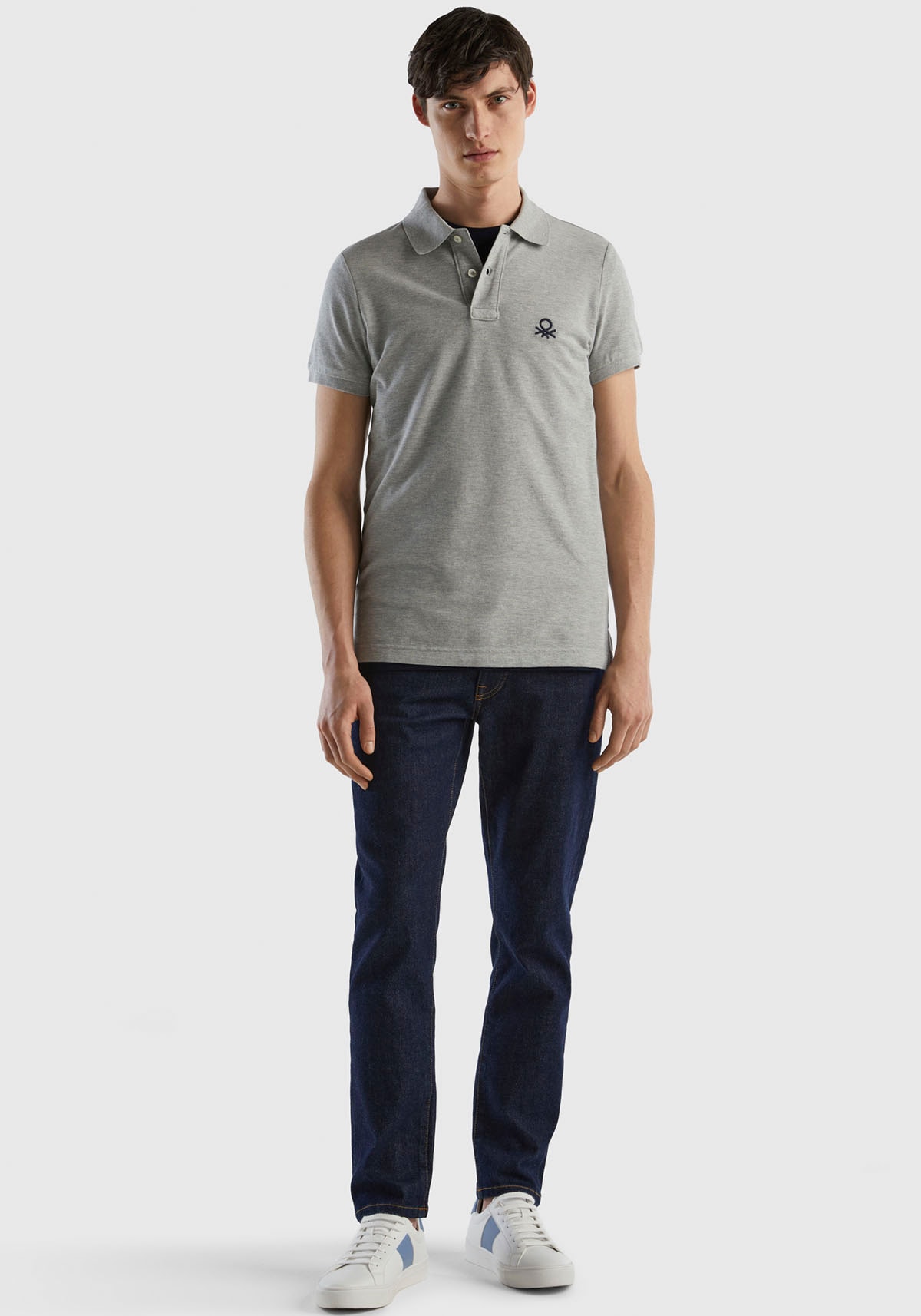 United Colors of Benetton Poloshirt, mit grossem Label-Badge