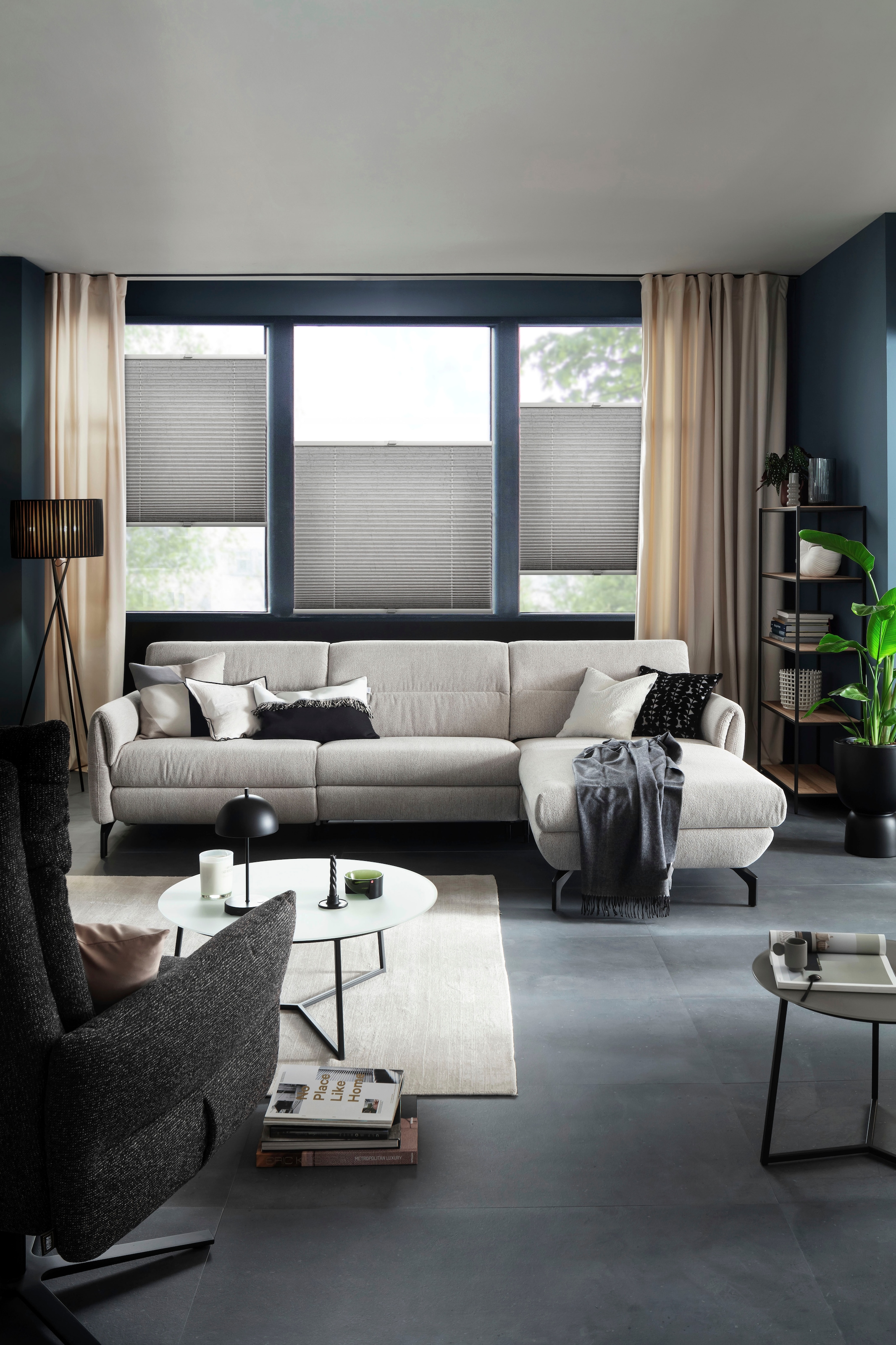 SCHÖNER WOHNEN-Kollektion Plissé »Milla, mit Bohren, verspannt, blickdicht« Opaque avec perçage sous tension vissé, technique de store argentée ou blanche