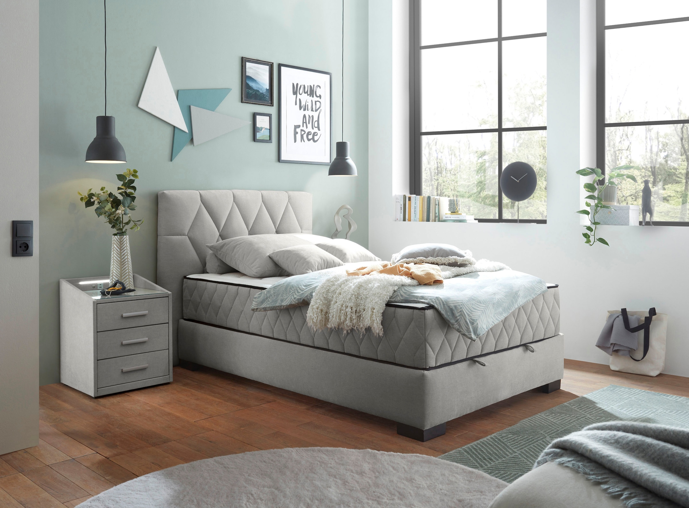 ED EXCITING DESIGN Lit de boxe »Nagol« mit Bettkasten, mit Wendematratze, erhältlich in verschiedenen Breiten