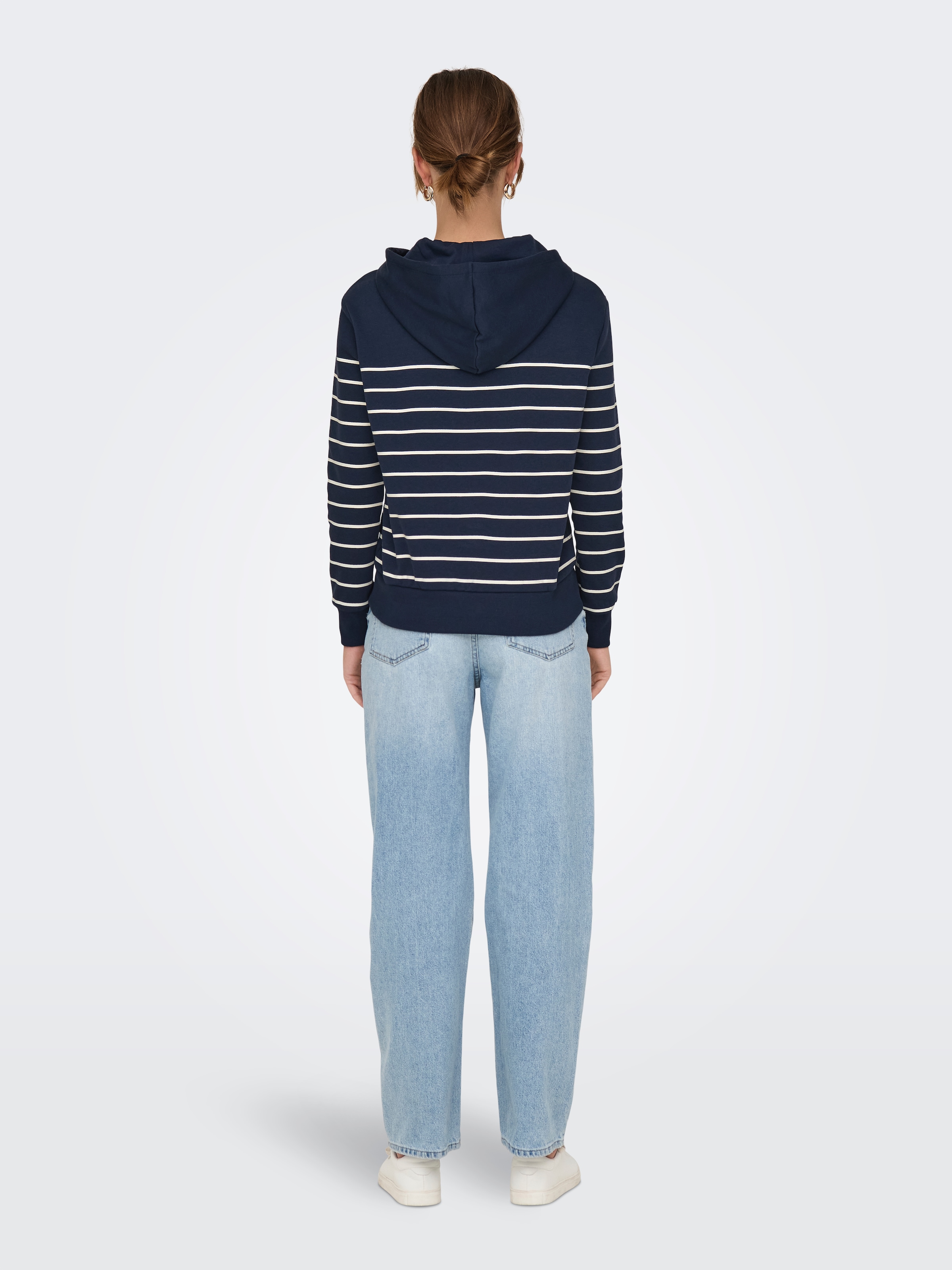 ONLY Kapuzensweatshirt »ONLADELLE L/S STRIPE HOOD SWT«