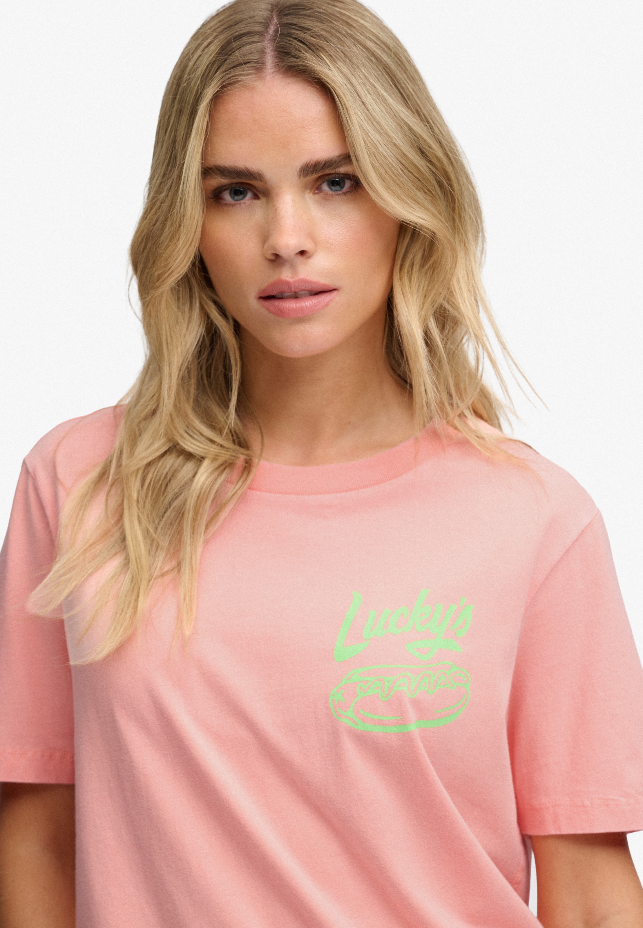 Superdry T-shirt imprimé »ROADSIDE TRADE RELAXED TEE« en coton jersey simple, Relaxed Fit, manches courtes