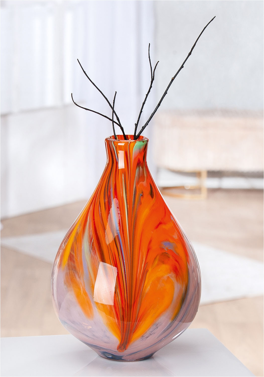 GILDE Vase de table »Vase Dream orange«