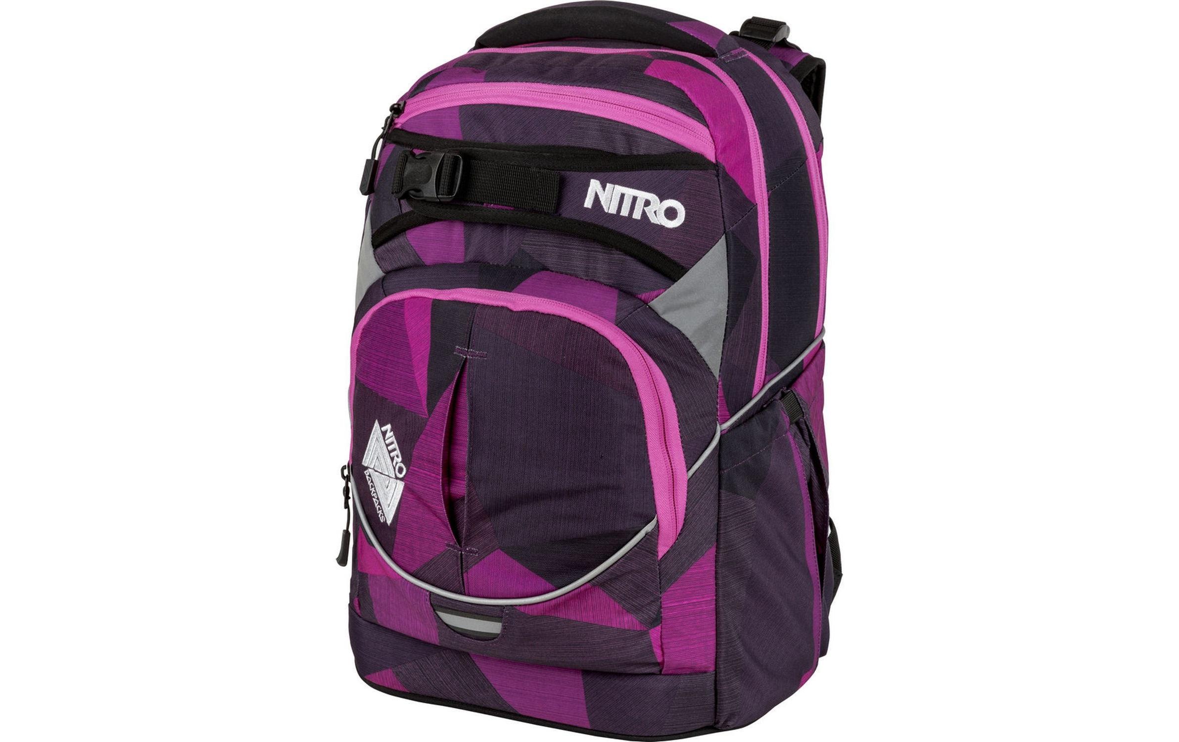 Image of NITRO Schulrucksack »Superhero Fragments Purple«, Reflektoren bei Ackermann Versand Schweiz